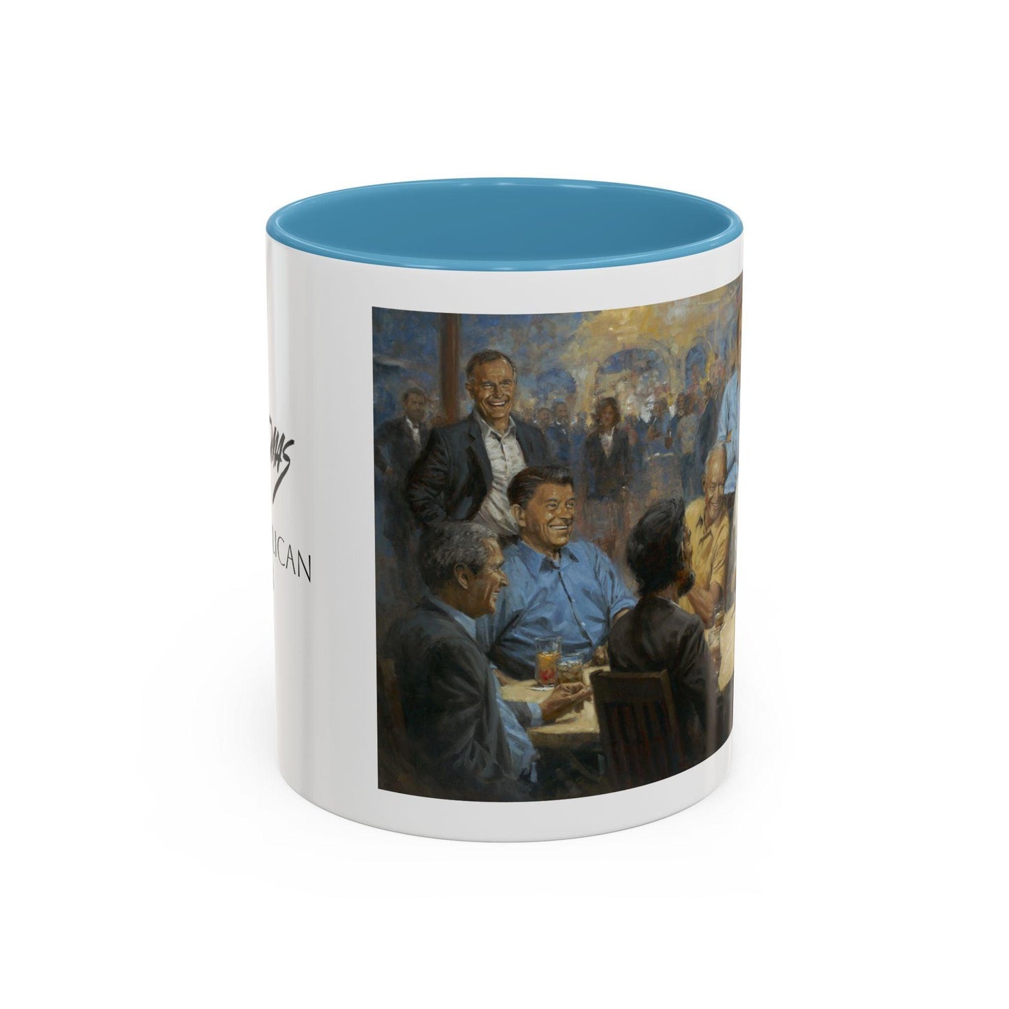 The Repub Club Coffee Mug - Elegant Accent Coffee Mug 11oz & 15oz - Presidential Gathering Design feat. Trump - Andy Thomas Designs