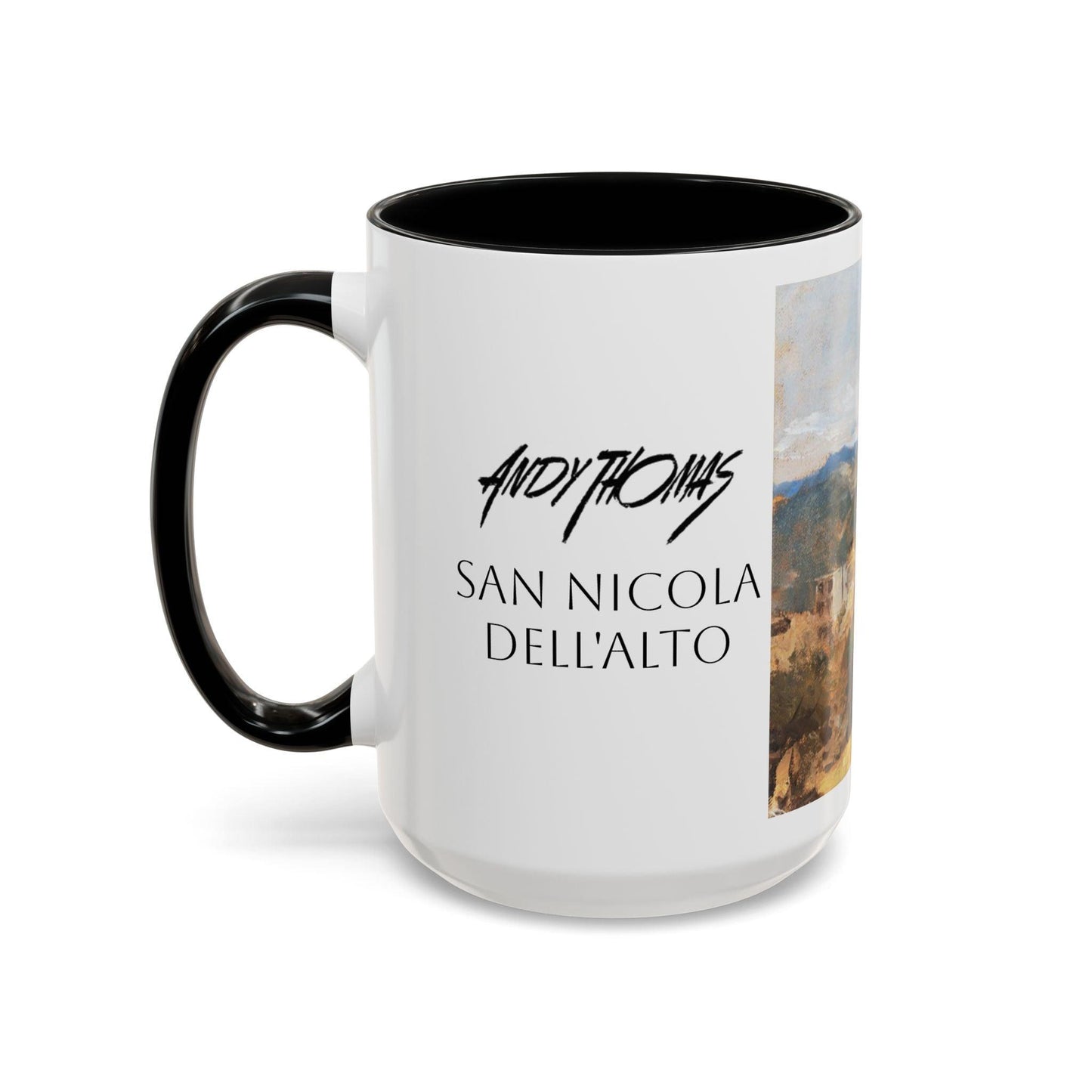 San Nicola dell'Alto - Elegant Accented Coffee Mug - 11oz & 15oz - Italian Landscapes - Andy Thomas Designs