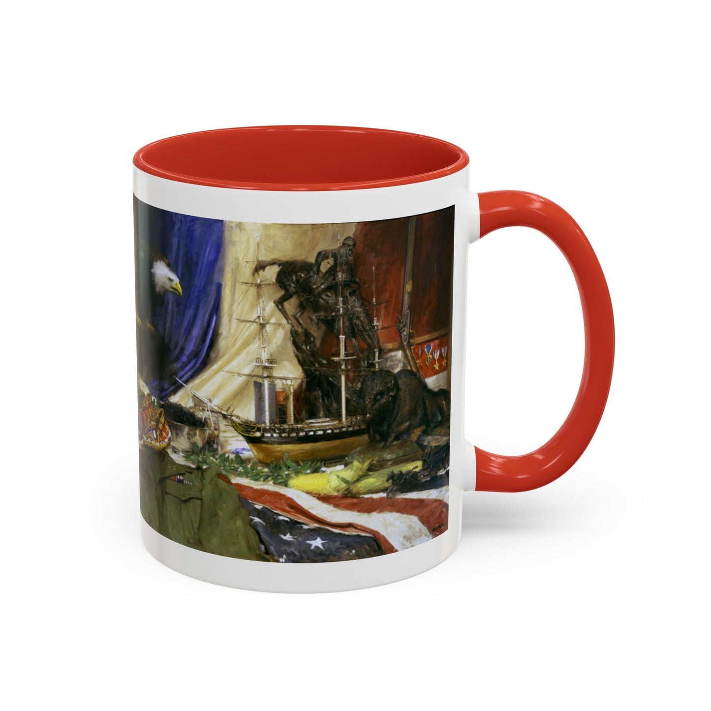 Tribute to America Coffee Mug - 11oz & 15oz - Veterans & Service members | Patriotic Artwork - Andy Thomas Designs