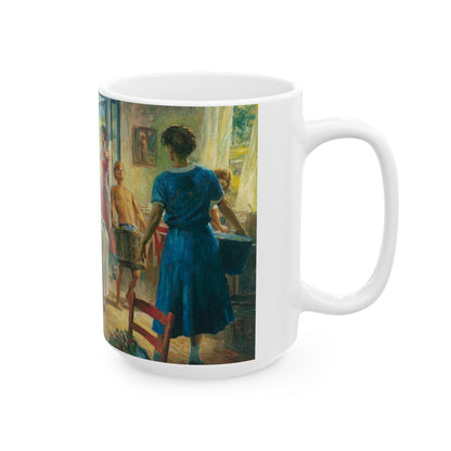 Cooking for the Thrashing Crew | Ceramic Mug — Nostalgic Country Life Coffee Cup (11oz/15oz)