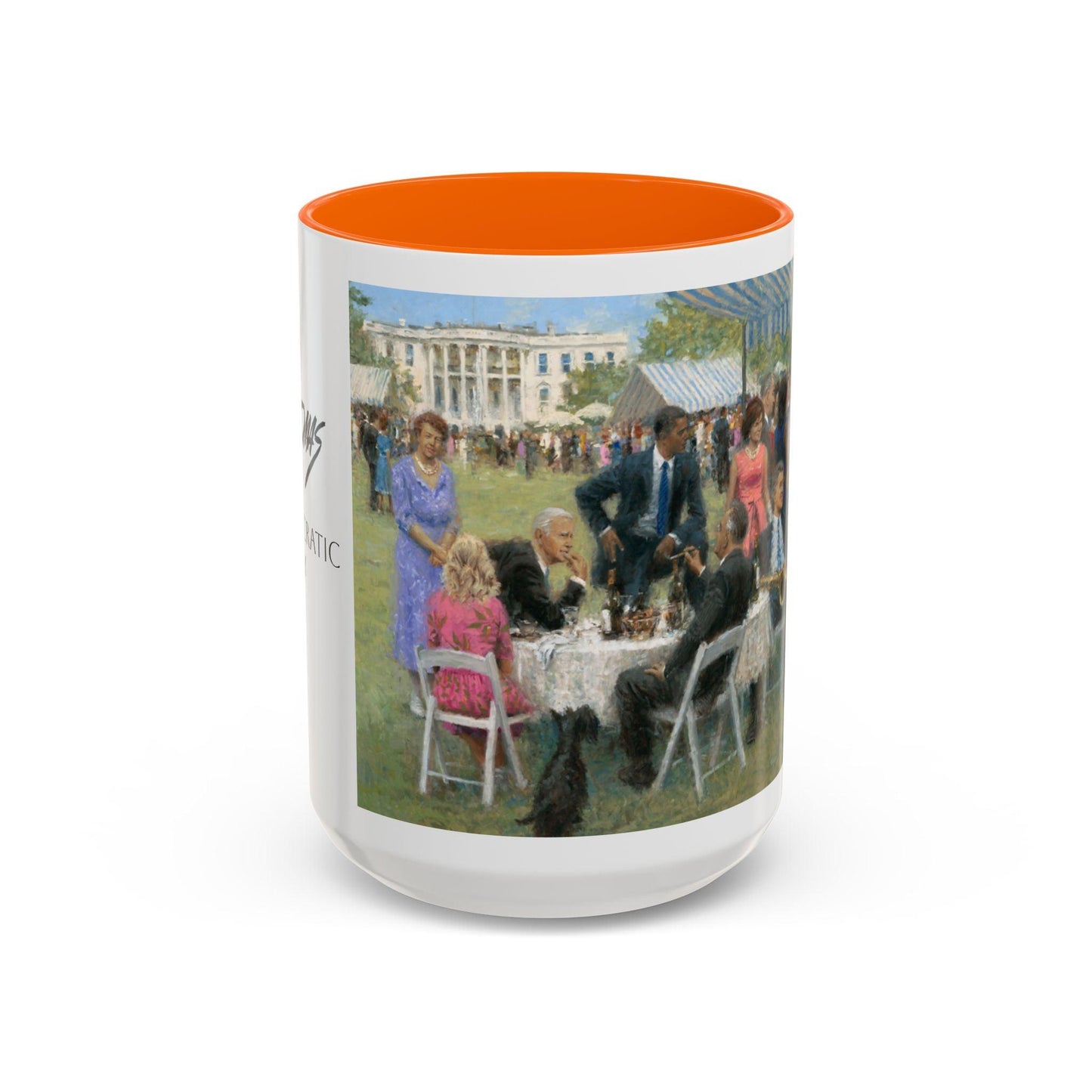 The Dem. Party - Elegant Event Themed Coffee Mug - 11oz & 15oz - Whitehouse Gathering with Biden - Andy Thomas Designs