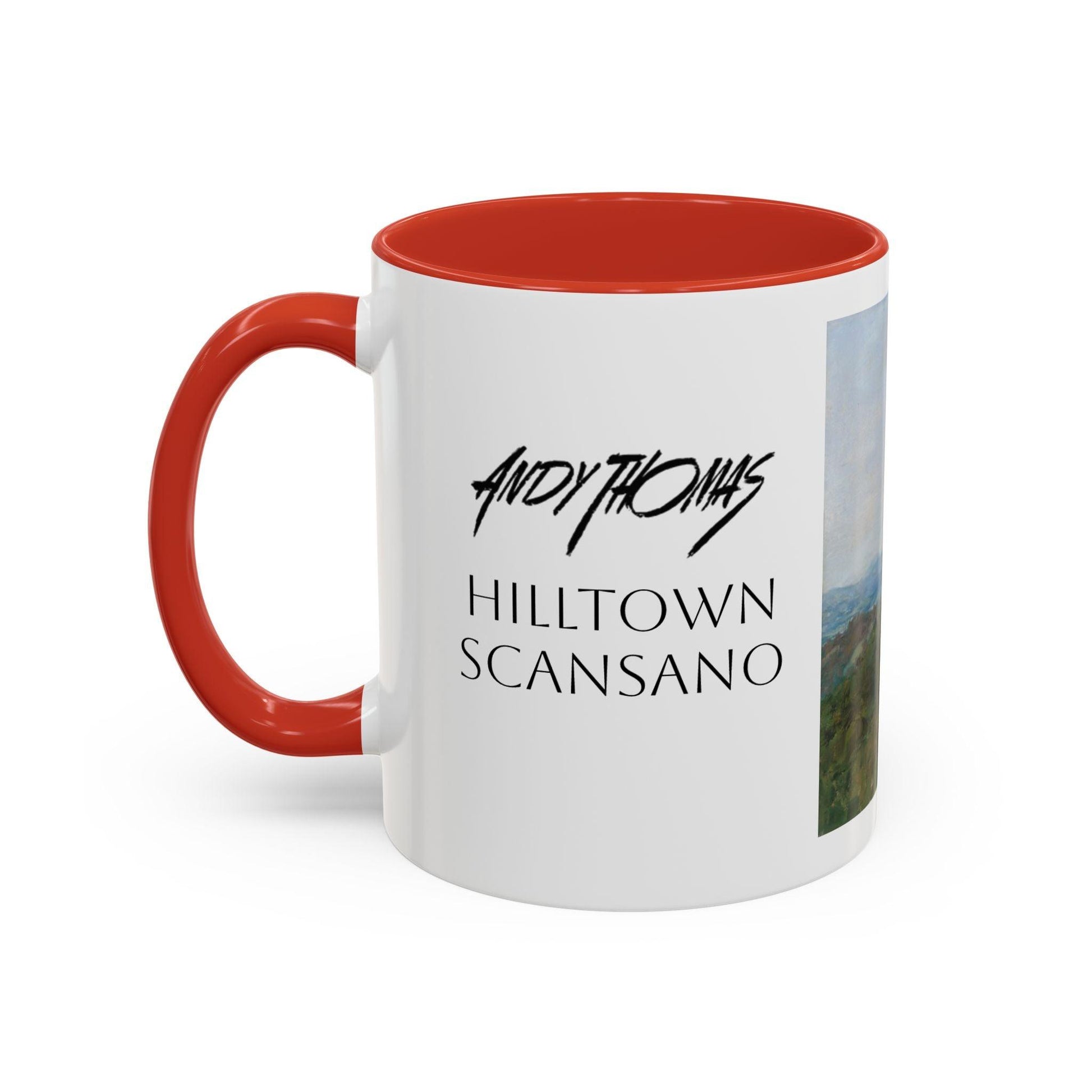 Hilltown Scansano - Elegant Accented Coffee Mug - 11oz & 15oz - Italian Landscapes - Andy Thomas Designs