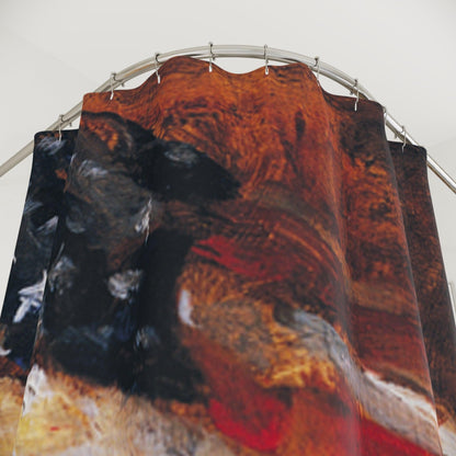 Old Glory Shower Curtain - USA Flag Design for Bathroom Decor - Andy Thomas Designs