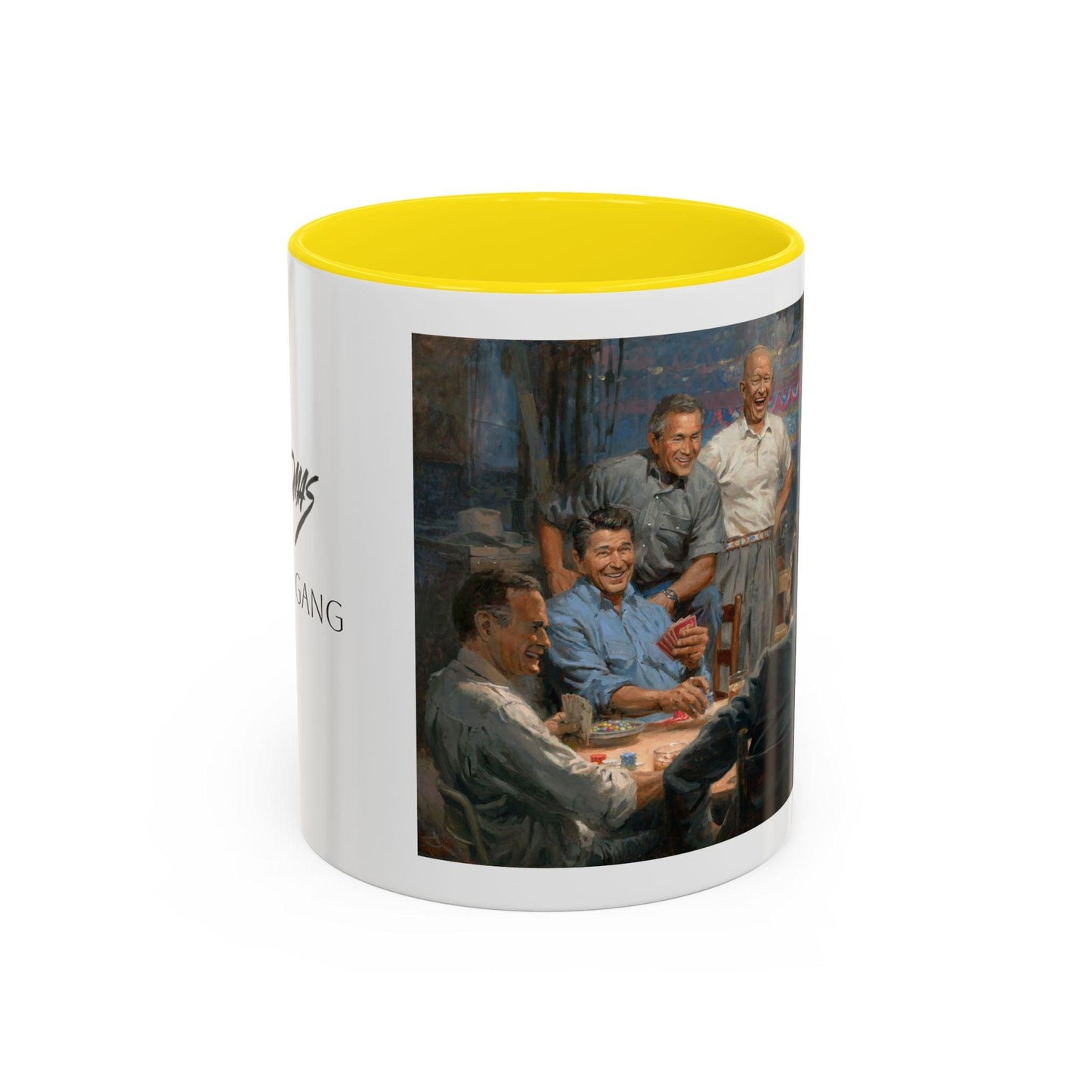 Grand Ol' Gang - Elegant Accent Coffee Mug 11oz & 15oz - US Presidents Playing Poker - Andy Thomas Designs