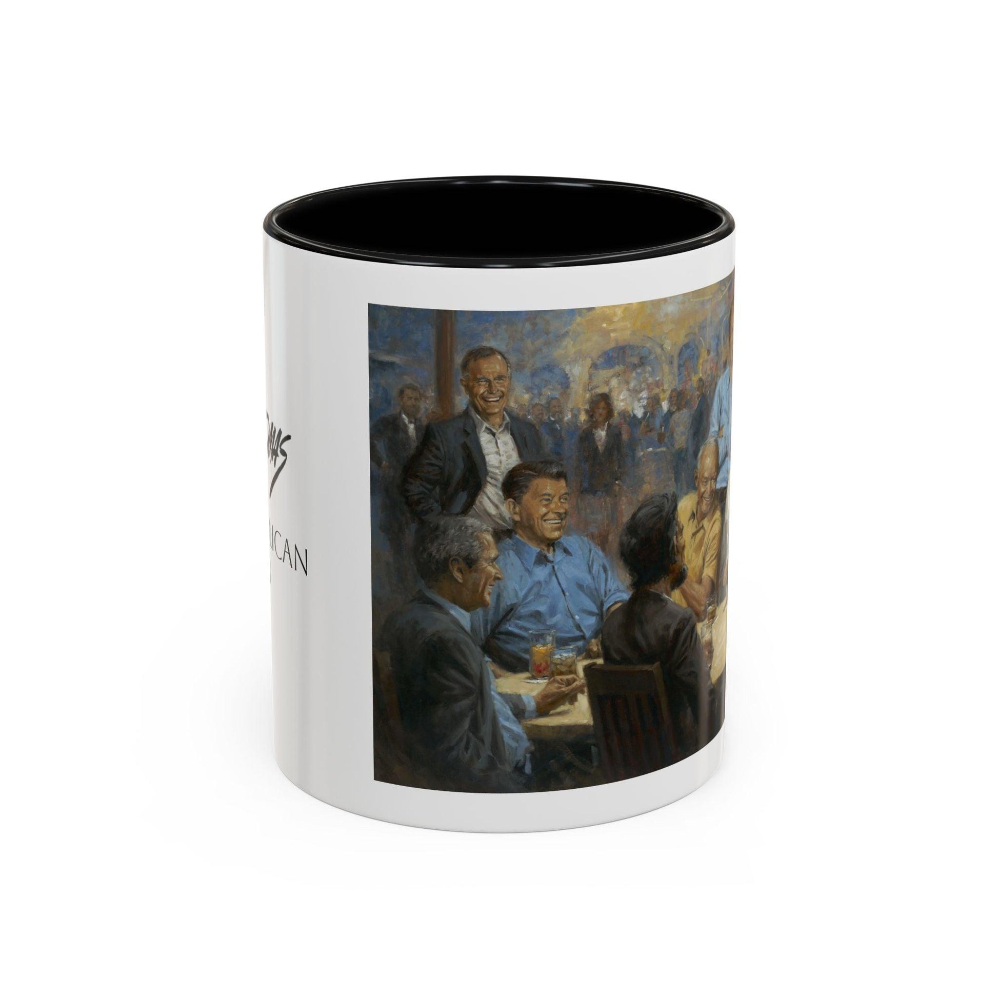 The Repub Club Coffee Mug - Elegant Accent Coffee Mug 11oz & 15oz - Presidential Gathering Design feat. Trump - Andy Thomas Designs