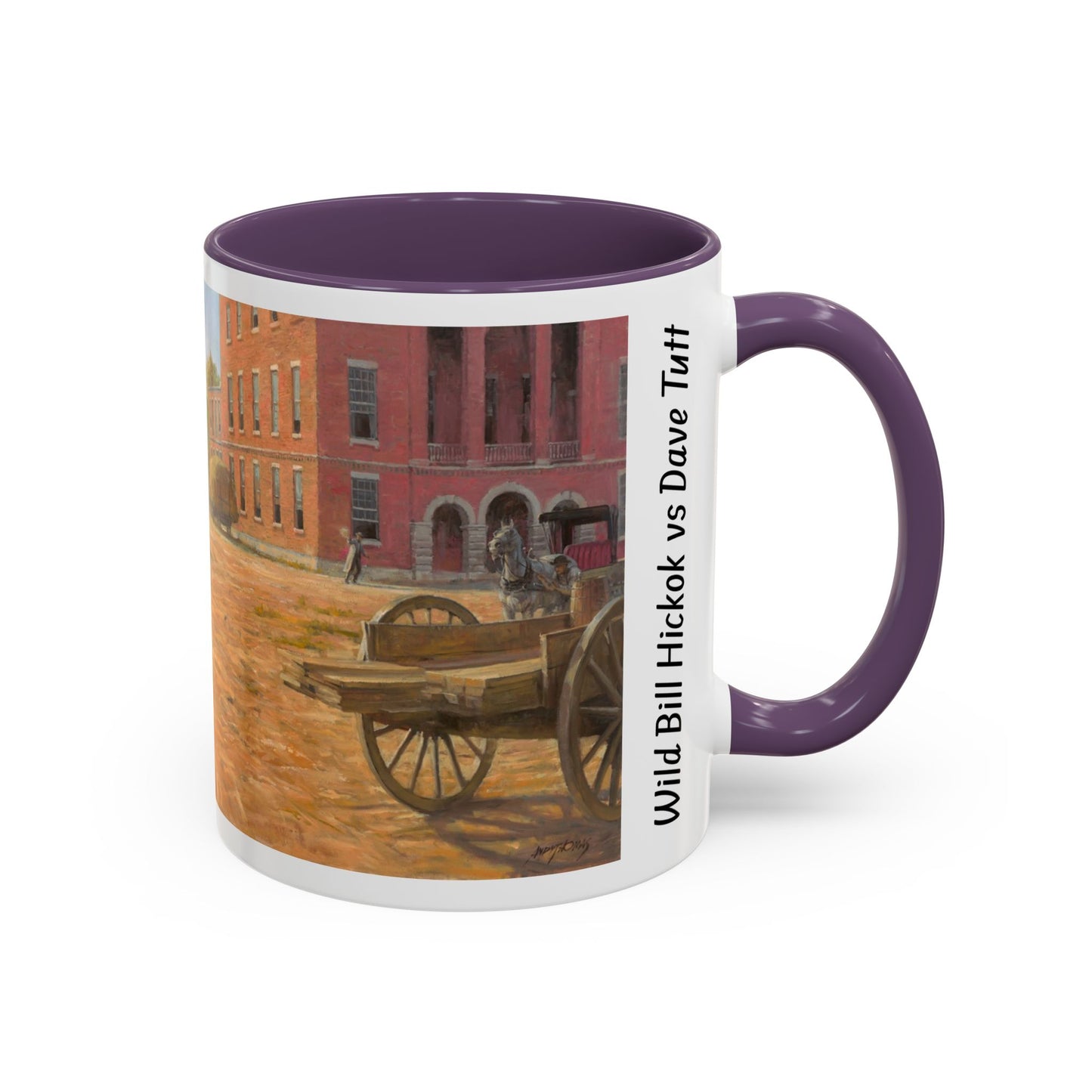 Wild Bill Hickok vs Dave Tutt | Rustic Western Accent Coffee Mug - Vintage Scene, Ideal Gift for Coffee Lovers