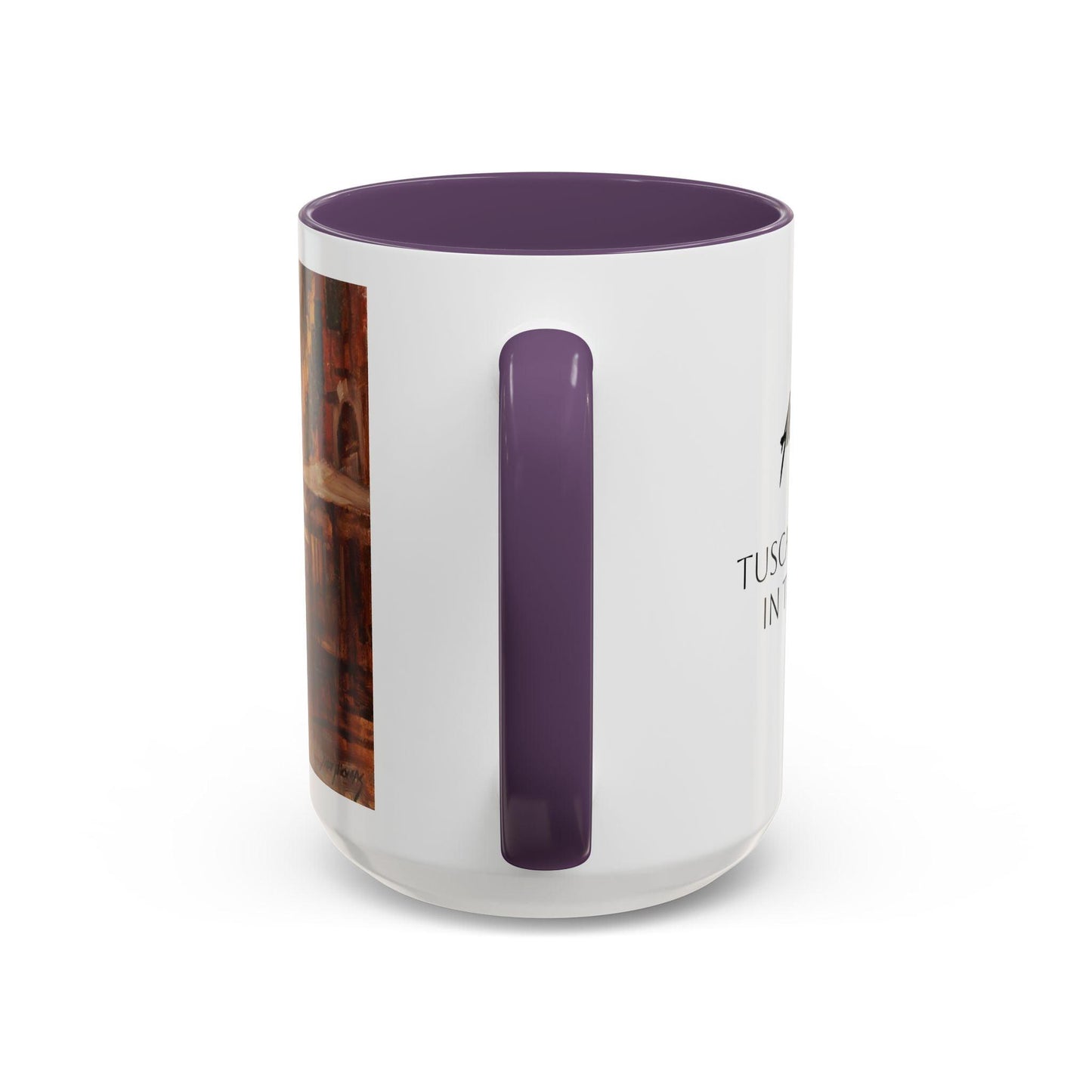 Tuscany Markets in the Middle - Elegant Accented Coffee Mug - 11oz & 15oz - Italian Landscapes - Andy Thomas Designs