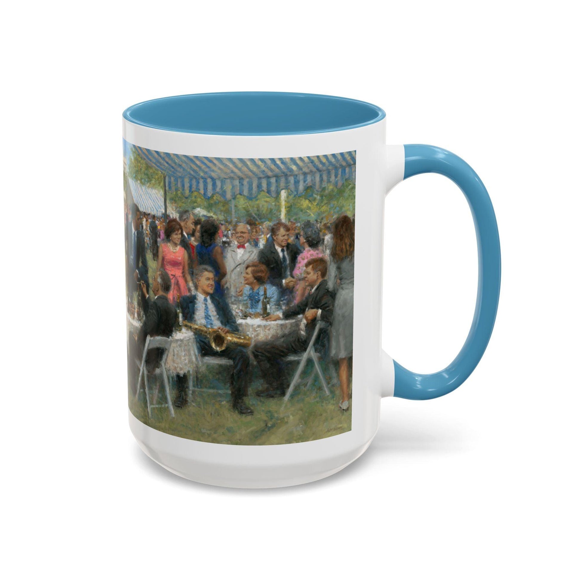 The Dem. Party - Elegant Event Themed Coffee Mug - 11oz & 15oz - Whitehouse Gathering with Biden - Andy Thomas Designs