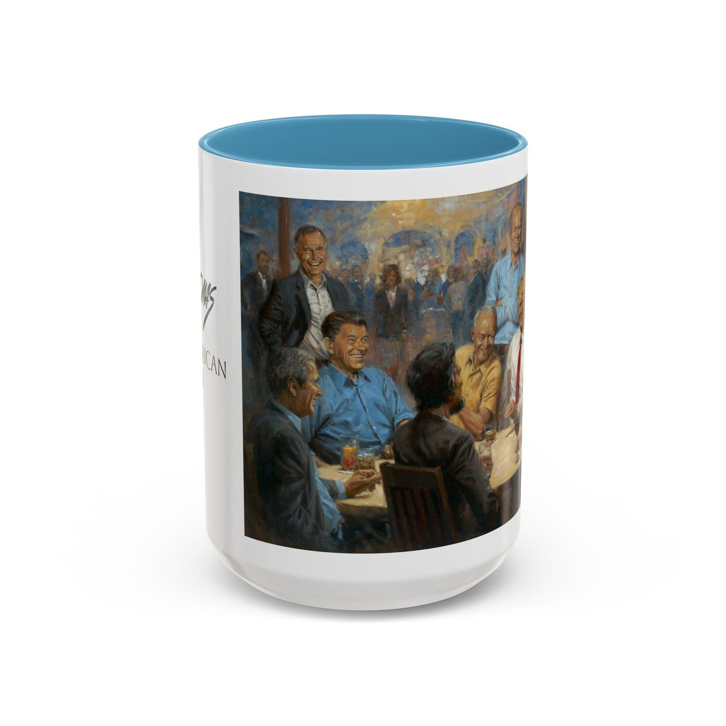 The Repub Club Coffee Mug - Elegant Accent Coffee Mug 11oz & 15oz - Presidential Gathering Design feat. Trump - Andy Thomas Designs