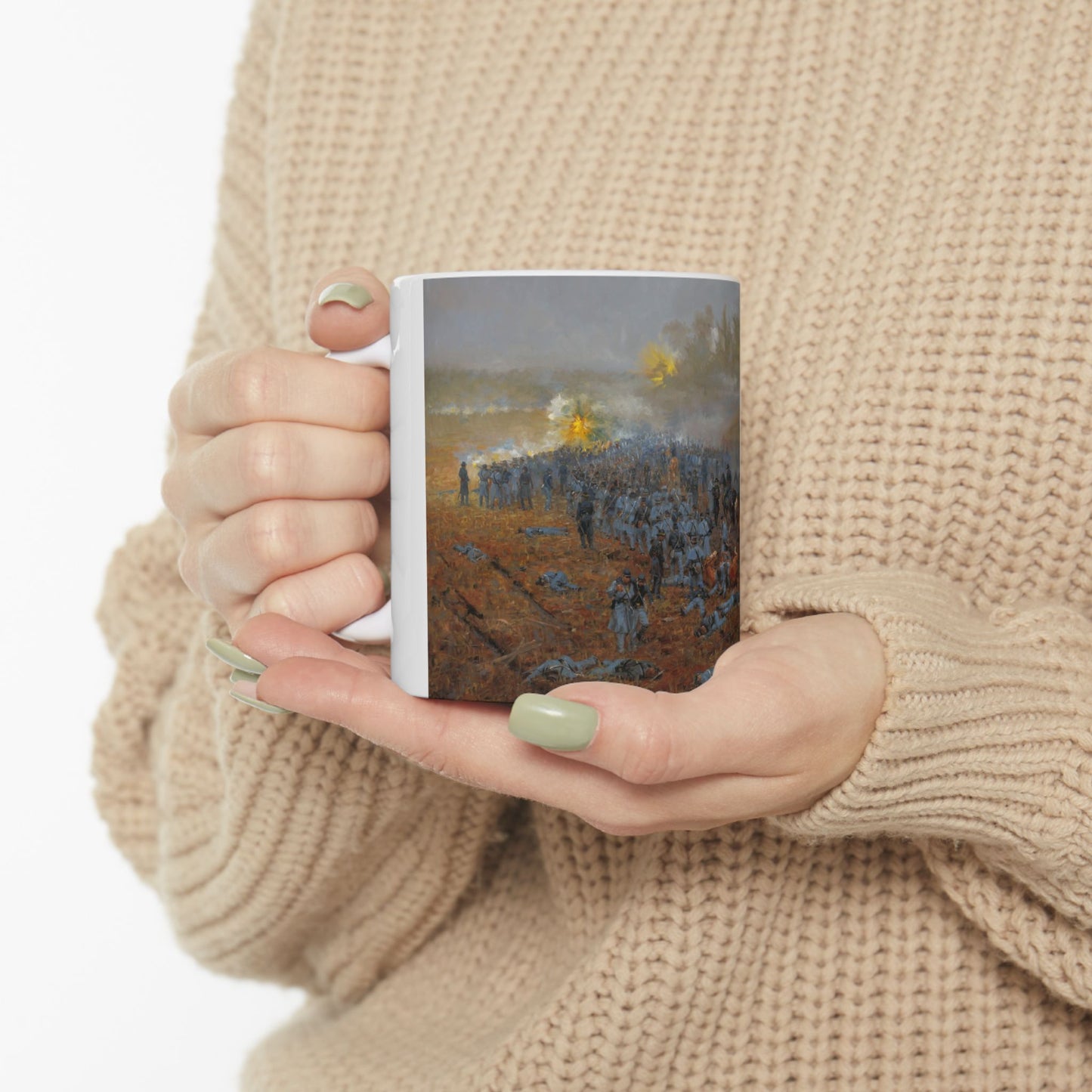 Sheridan Saves the Day - Ceramic Mug with Stones River Civil War Design.