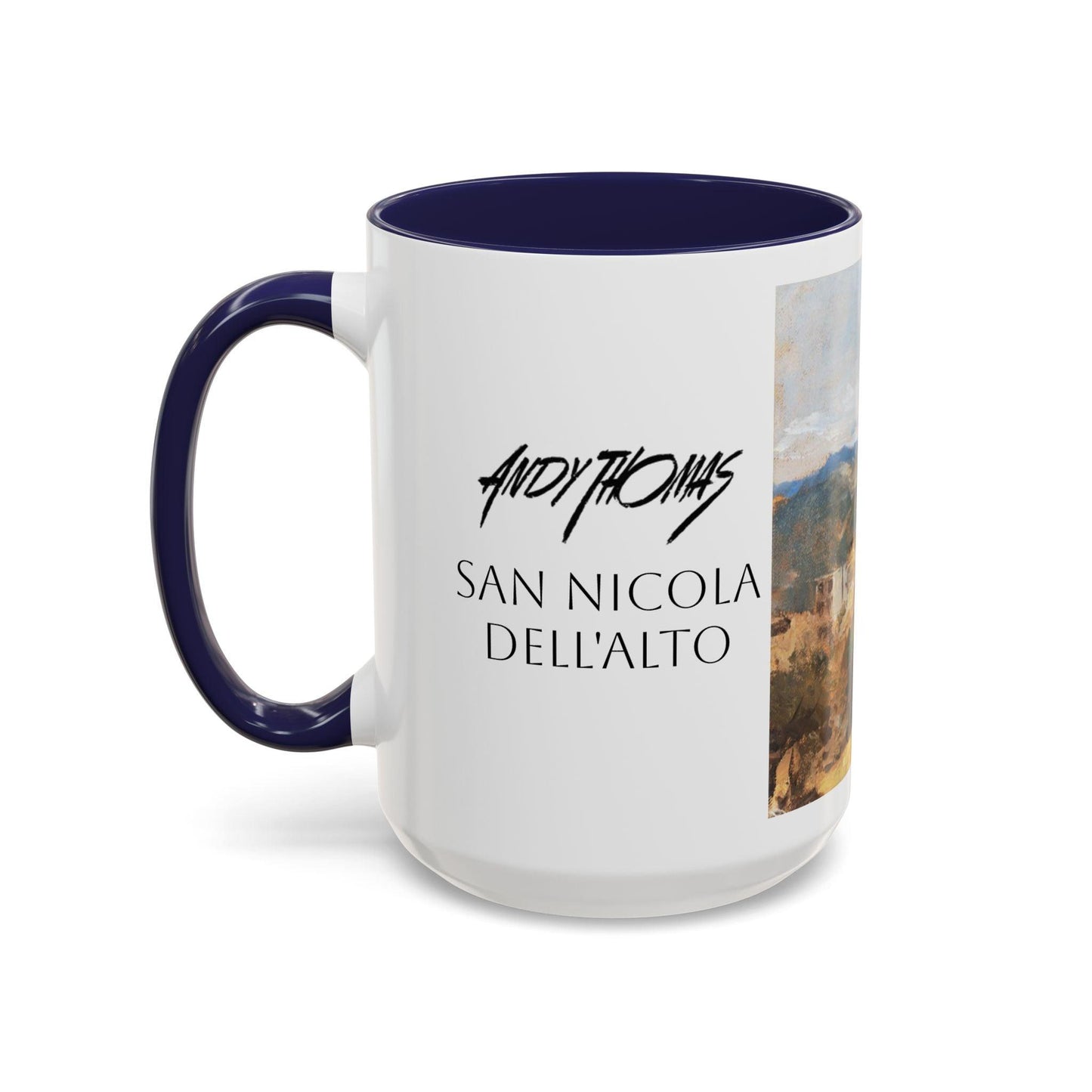 San Nicola dell'Alto - Elegant Accented Coffee Mug - 11oz & 15oz - Italian Landscapes - Andy Thomas Designs