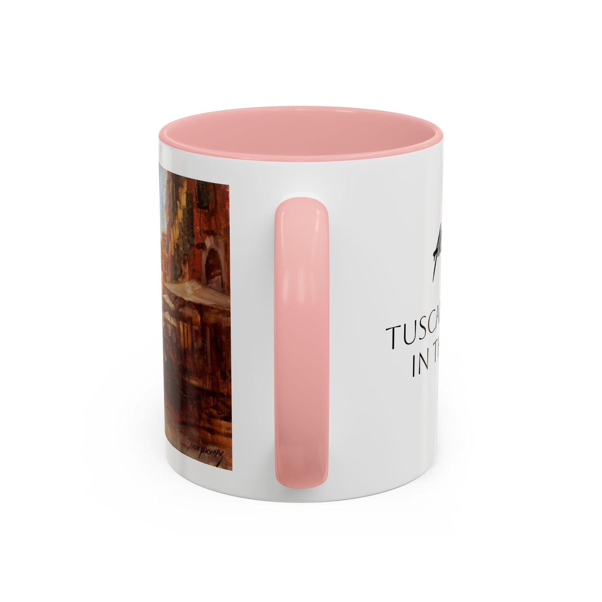 Tuscany Markets in the Middle - Elegant Accented Coffee Mug - 11oz & 15oz - Italian Landscapes - Andy Thomas Designs