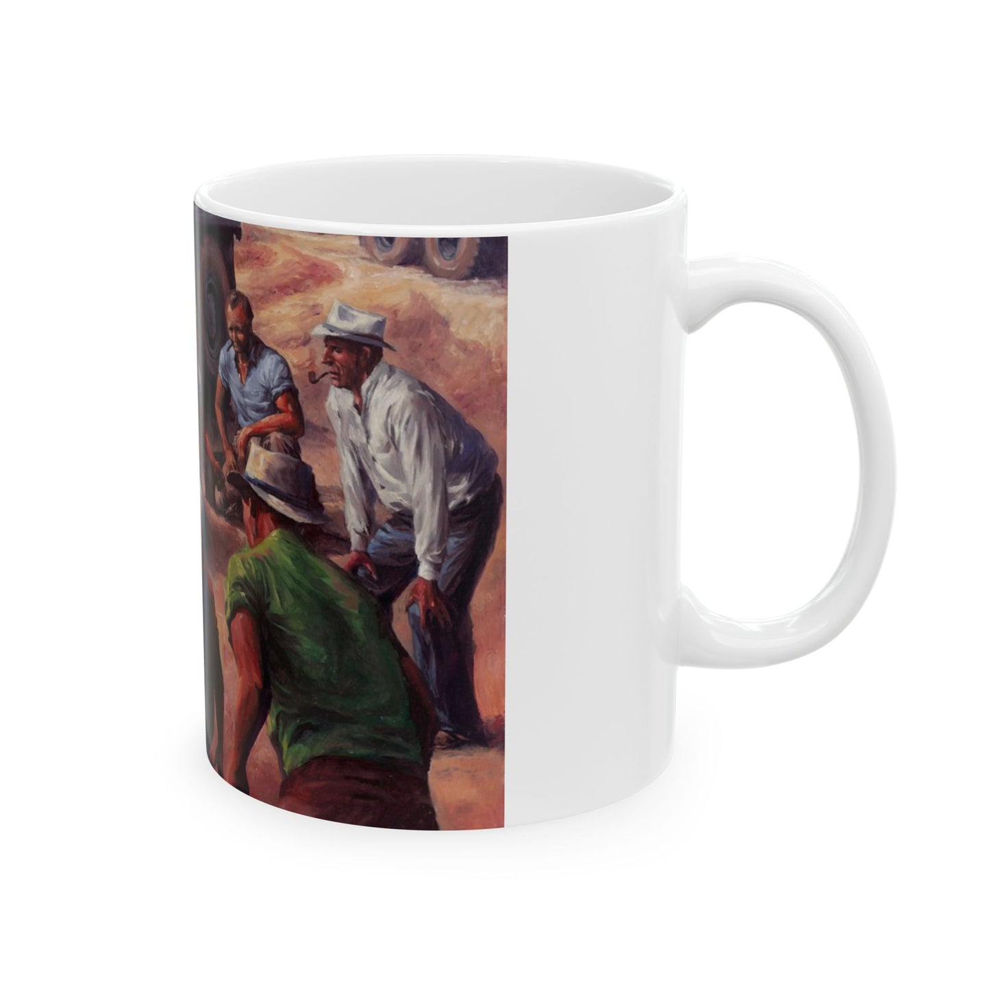 Lunch Break | Men Working | Ceramic Mug — Coffee Cup (11oz/15oz)