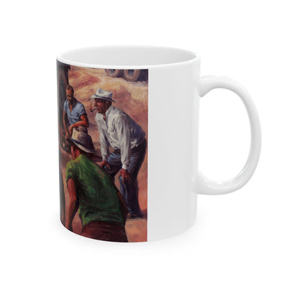 Lunch Break | Men Working | Ceramic Mug — Coffee Cup (11oz/15oz)