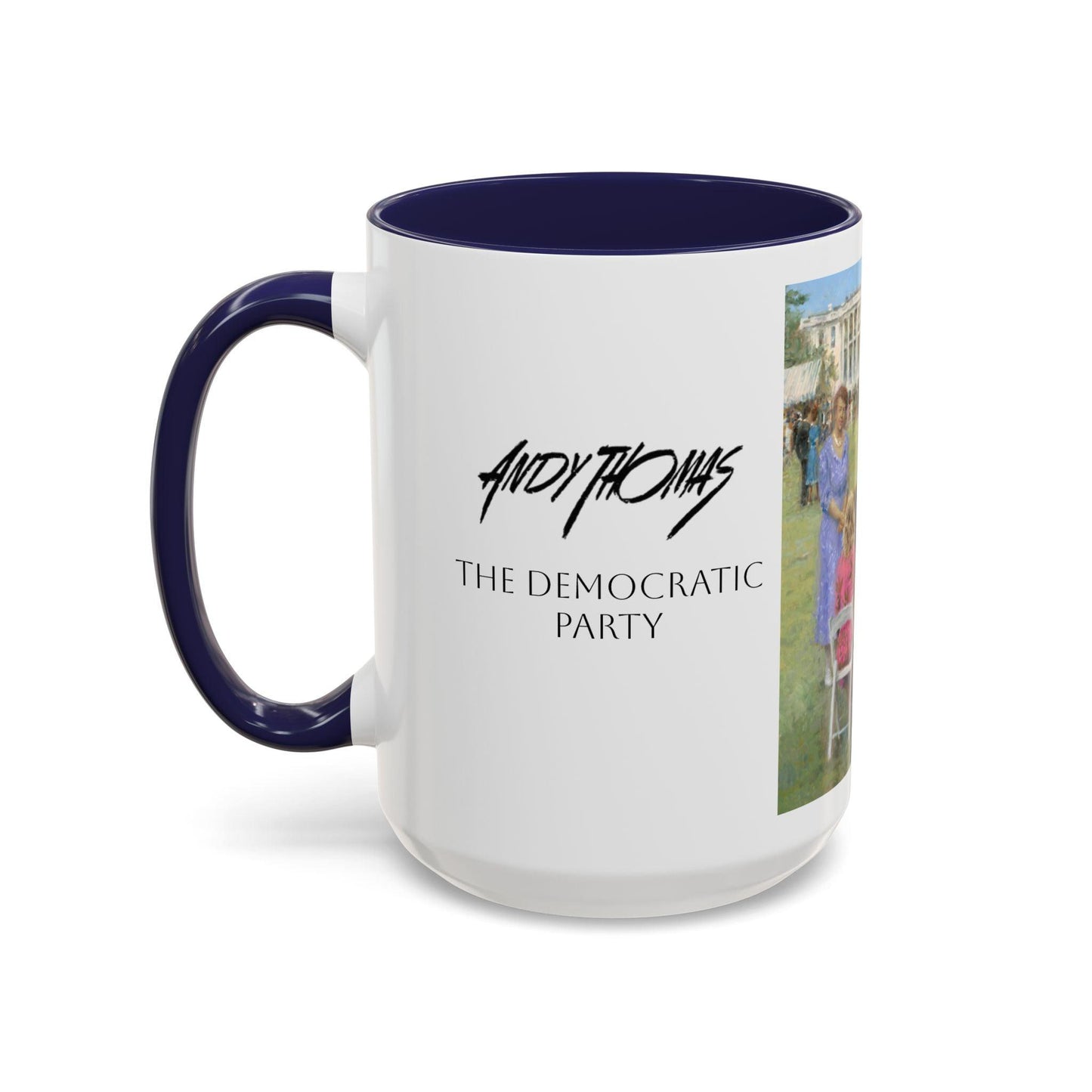 The Dem. Party - Elegant Event Themed Coffee Mug - 11oz & 15oz - Whitehouse Gathering with Biden - Andy Thomas Designs