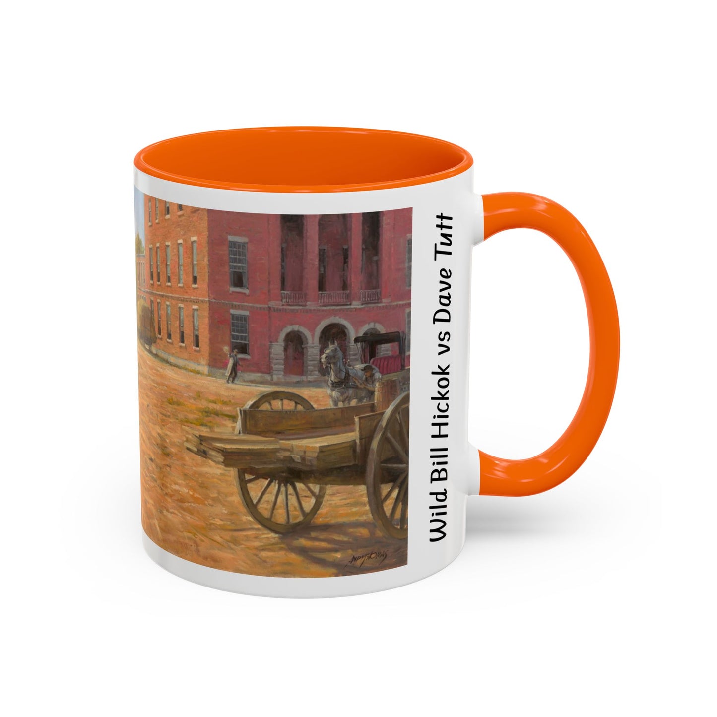 Wild Bill Hickok vs Dave Tutt | Rustic Western Accent Coffee Mug - Vintage Scene, Ideal Gift for Coffee Lovers