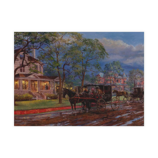 Evening on Grand Ave. | New Haven, CT downtown Postcard Bundle - Envelopes Included