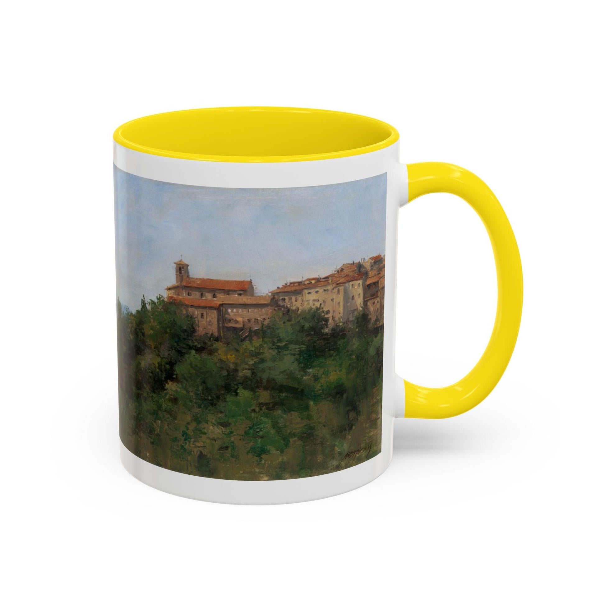 Hilltown Scansano - Elegant Accented Coffee Mug - 11oz & 15oz - Italian Landscapes - Andy Thomas Designs