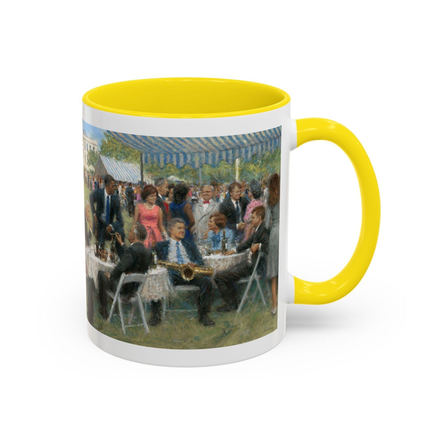 The Dem. Party - Elegant Event Themed Coffee Mug - 11oz & 15oz - Whitehouse Gathering with Biden - Andy Thomas Designs