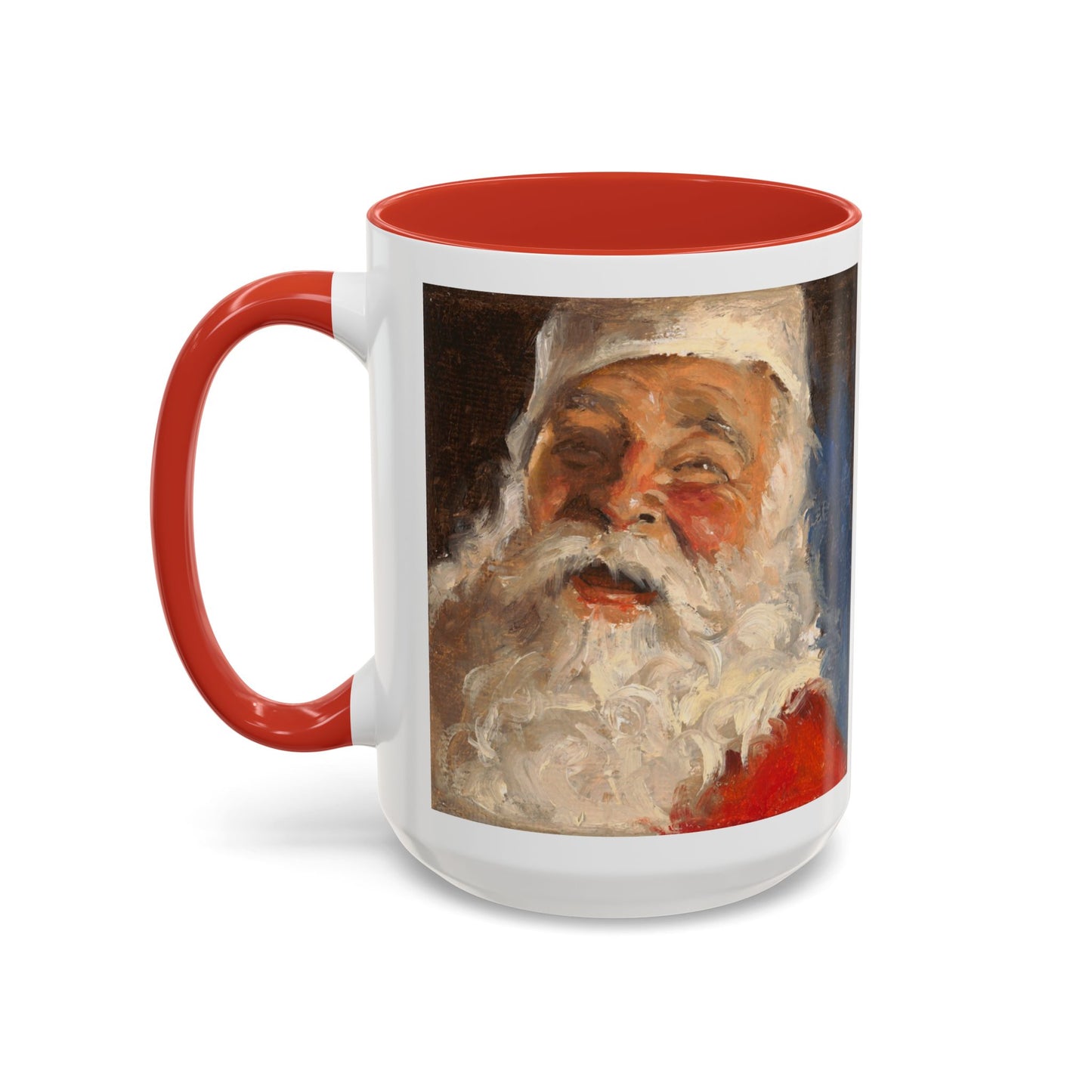 Santa Accent Coffee Mug - Holiday Gift, Christmas Decor, Santa Lover's Mug, Ceramic Coffee Cup, Unique Santa Mug