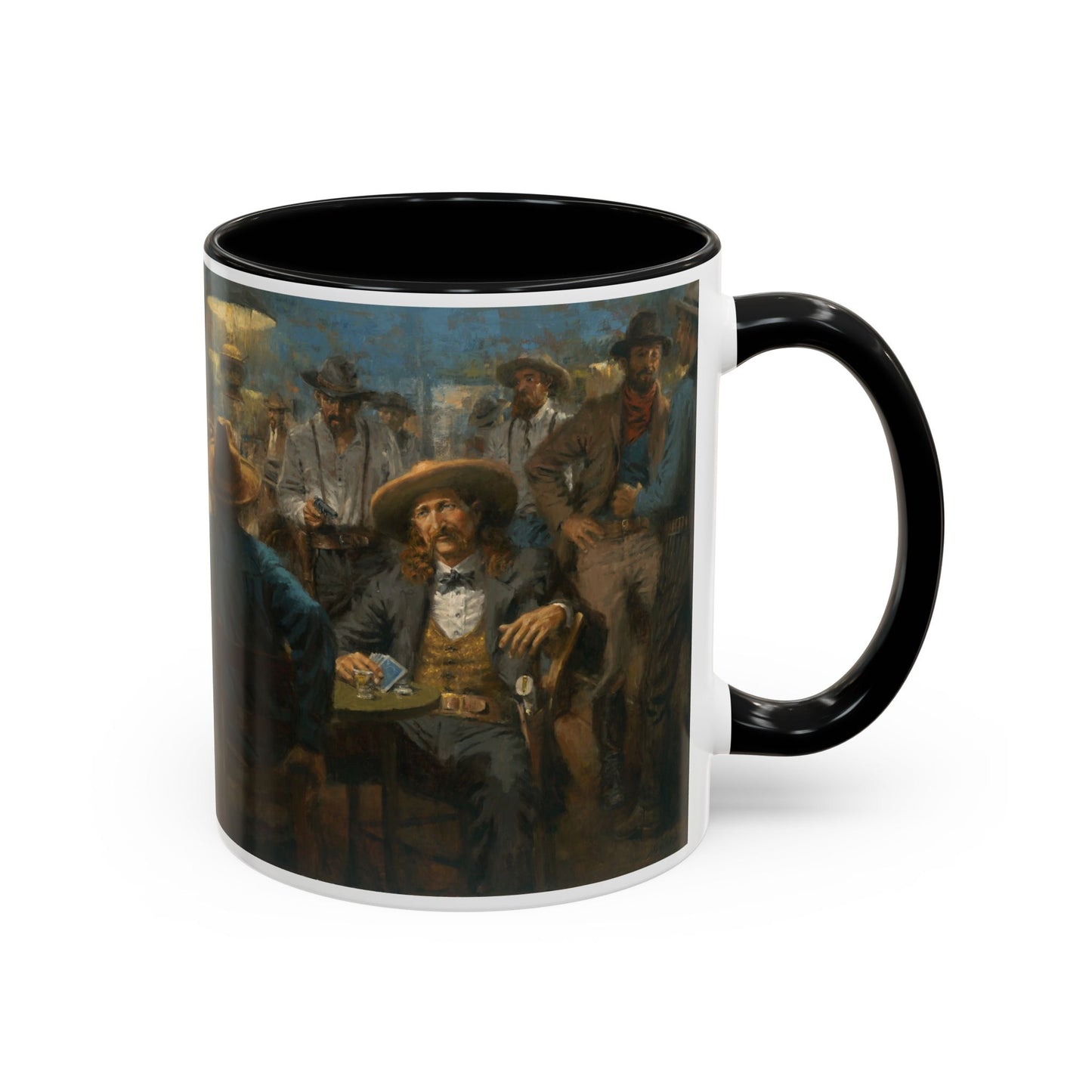 Wild Bill's Last Deal | Vintage Poker Western Art Coffee Mug - 11 & 15 oz