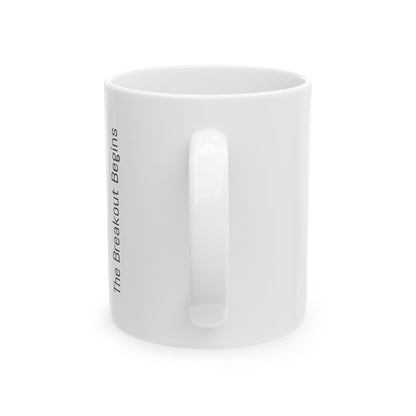 The Breakout Begins - Ceramic Mug with Fort Donelson Civil War Design.
