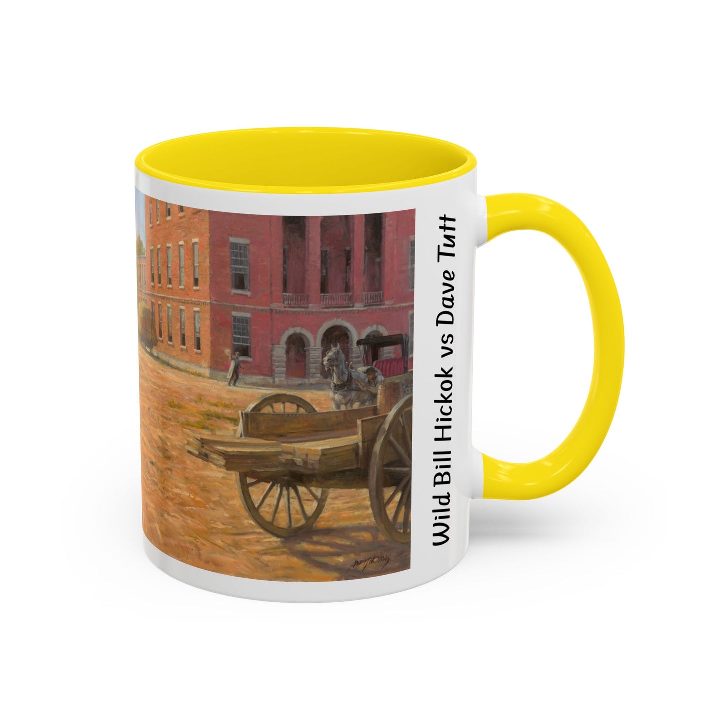 Wild Bill Hickok vs Dave Tutt | Rustic Western Accent Coffee Mug - Vintage Scene, Ideal Gift for Coffee Lovers