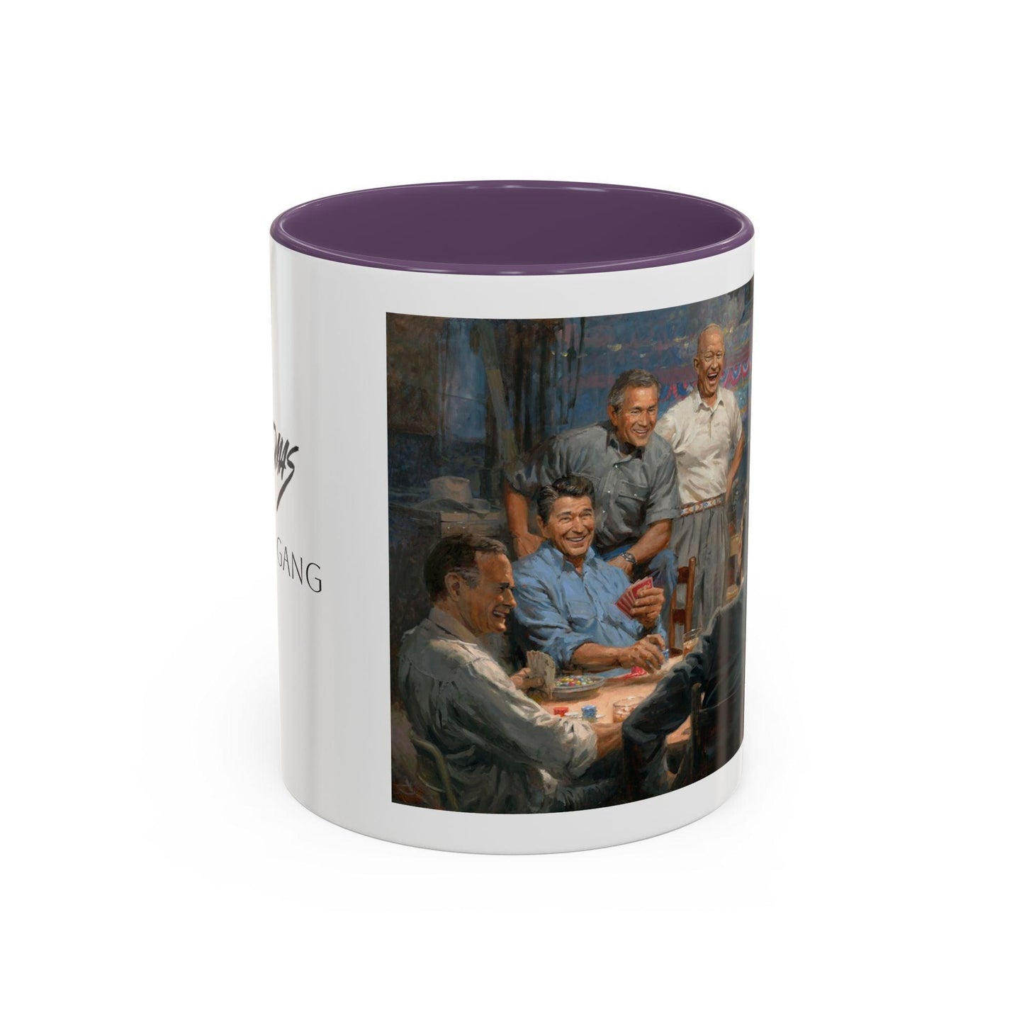 Grand Ol' Gang - Elegant Accent Coffee Mug 11oz & 15oz - US Presidents Playing Poker - Andy Thomas Designs