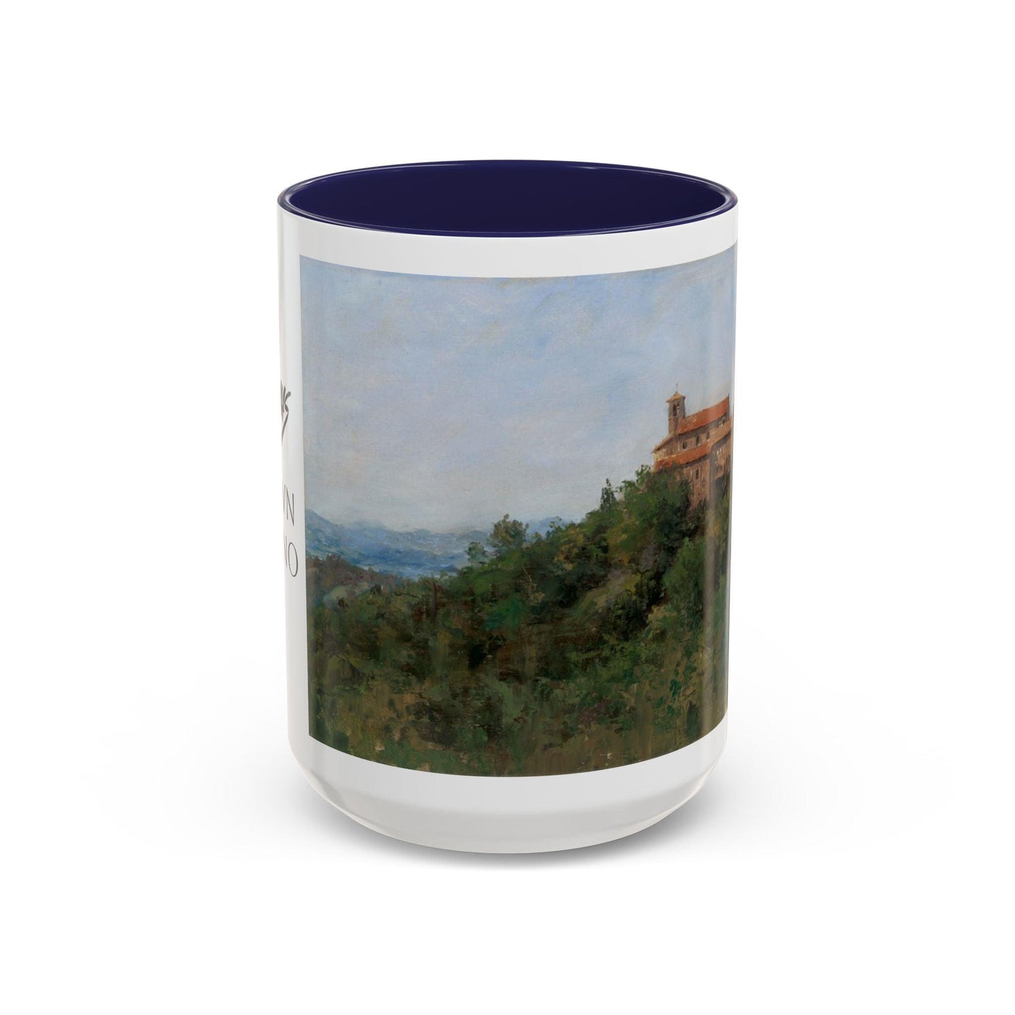 Hilltown Scansano - Elegant Accented Coffee Mug - 11oz & 15oz - Italian Landscapes - Andy Thomas Designs