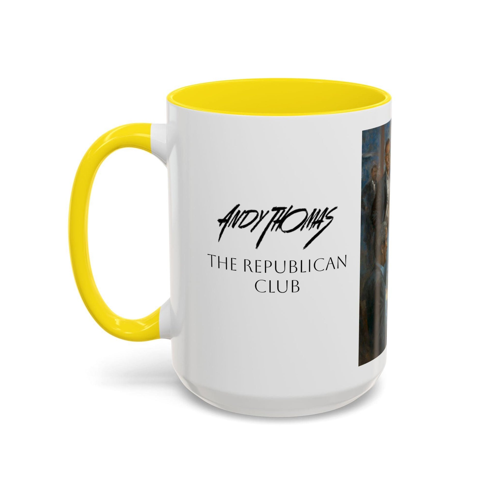 The Repub Club Coffee Mug - Elegant Accent Coffee Mug 11oz & 15oz - Presidential Gathering Design feat. Trump - Andy Thomas Designs