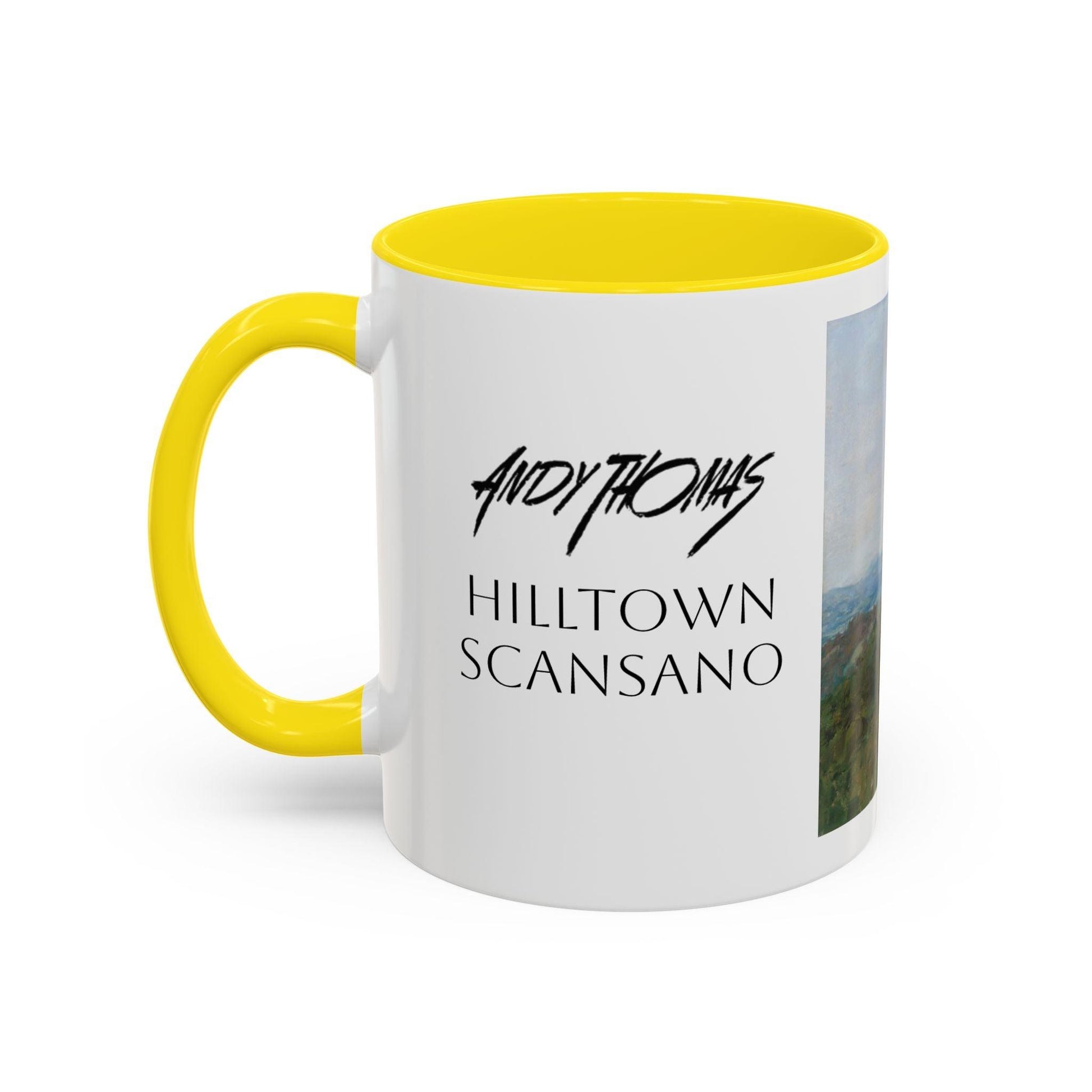 Hilltown Scansano - Elegant Accented Coffee Mug - 11oz & 15oz - Italian Landscapes - Andy Thomas Designs