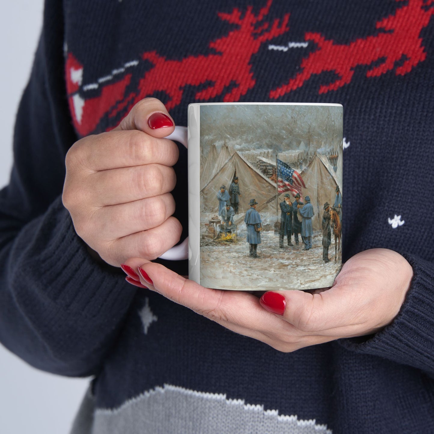 City of Soldiers - Ceramic Mug with Pea Ridge Civil War Design.