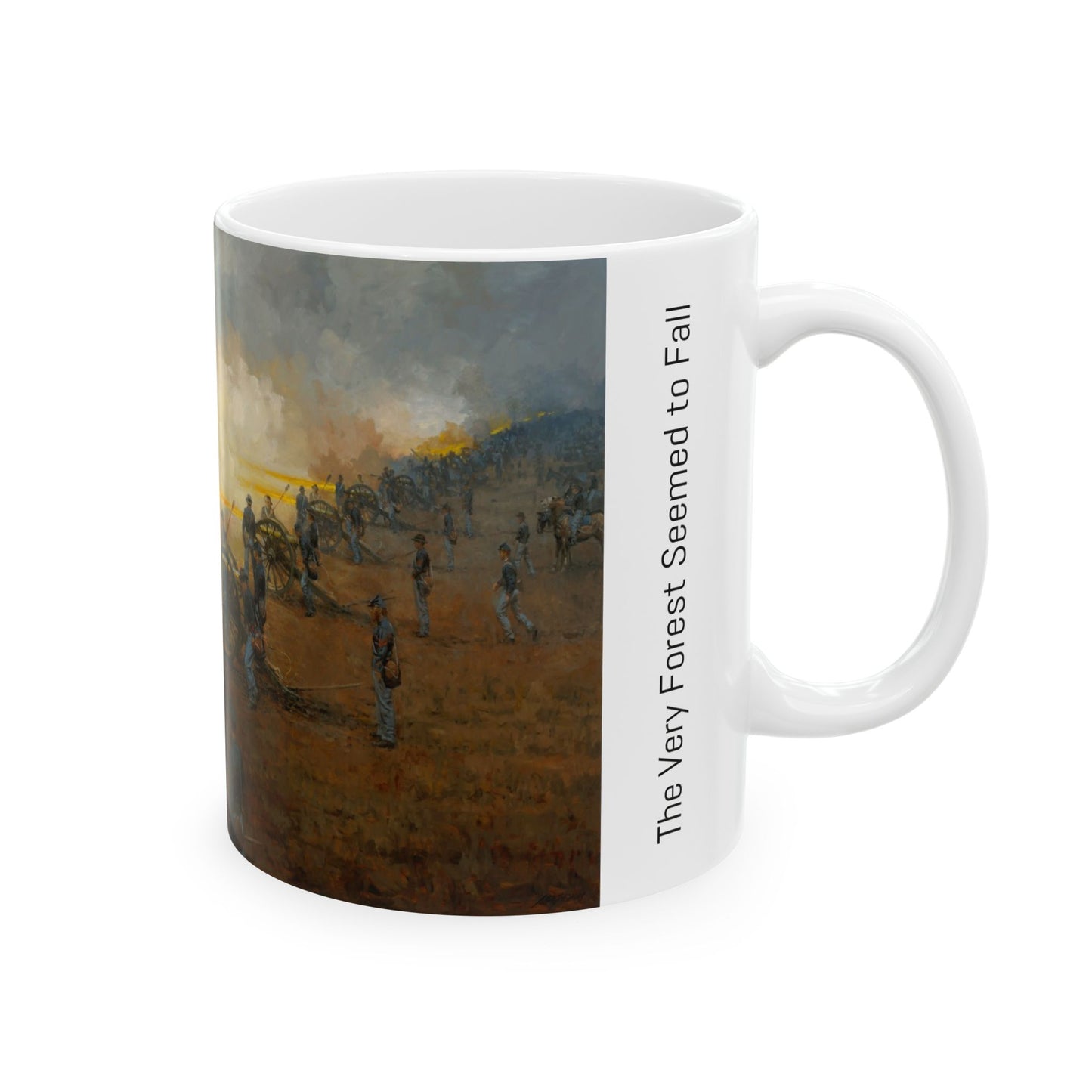 The Very Forest Seemed to Fall - Ceramic Mug with Stones River Civil War Design.