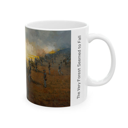 The Very Forest Seemed to Fall - Ceramic Mug with Stones River Civil War Design.