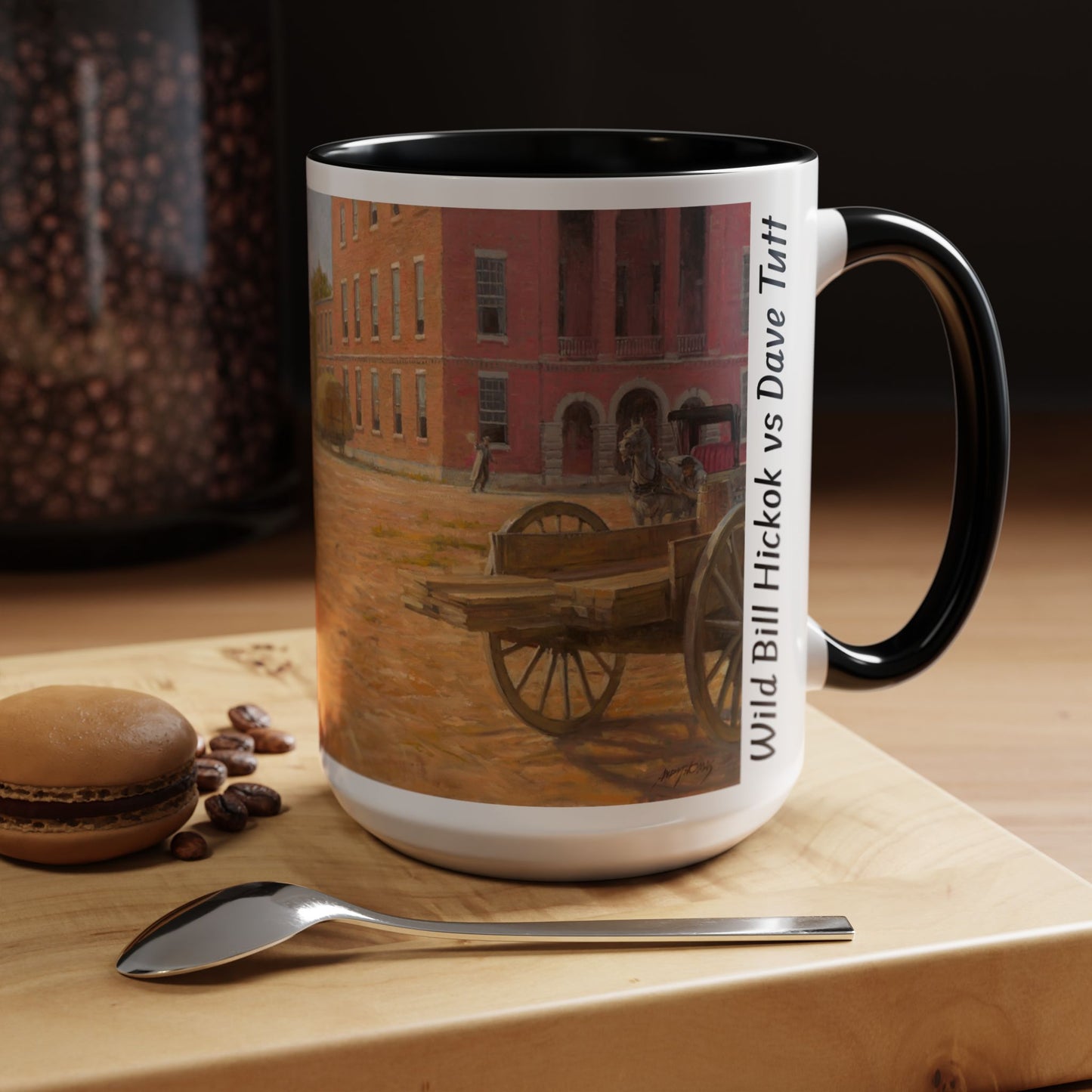 Wild Bill Hickok vs Dave Tutt | Rustic Western Accent Coffee Mug - Vintage Scene, Ideal Gift for Coffee Lovers