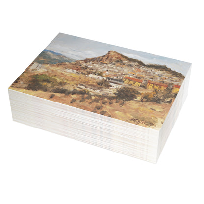 Note Cards: San Nicola del Alto | Elegant Italian Landscape - Envelopes Included