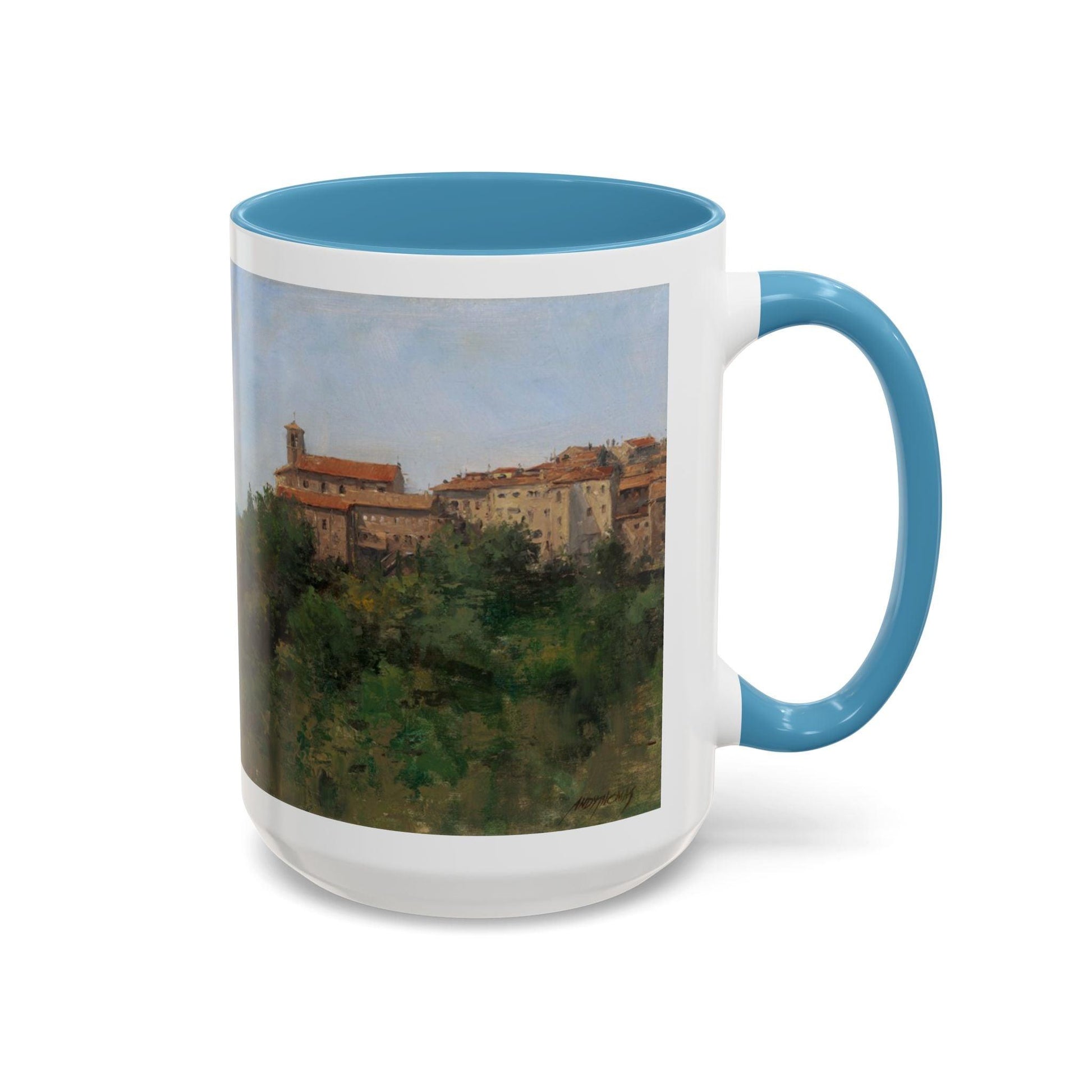 Hilltown Scansano - Elegant Accented Coffee Mug - 11oz & 15oz - Italian Landscapes - Andy Thomas Designs