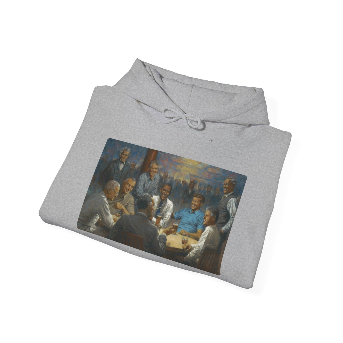 The Democratic Club - Unisex Hooded Sweatshirt - Democratic Presidents Gathering with their favorite beverages.