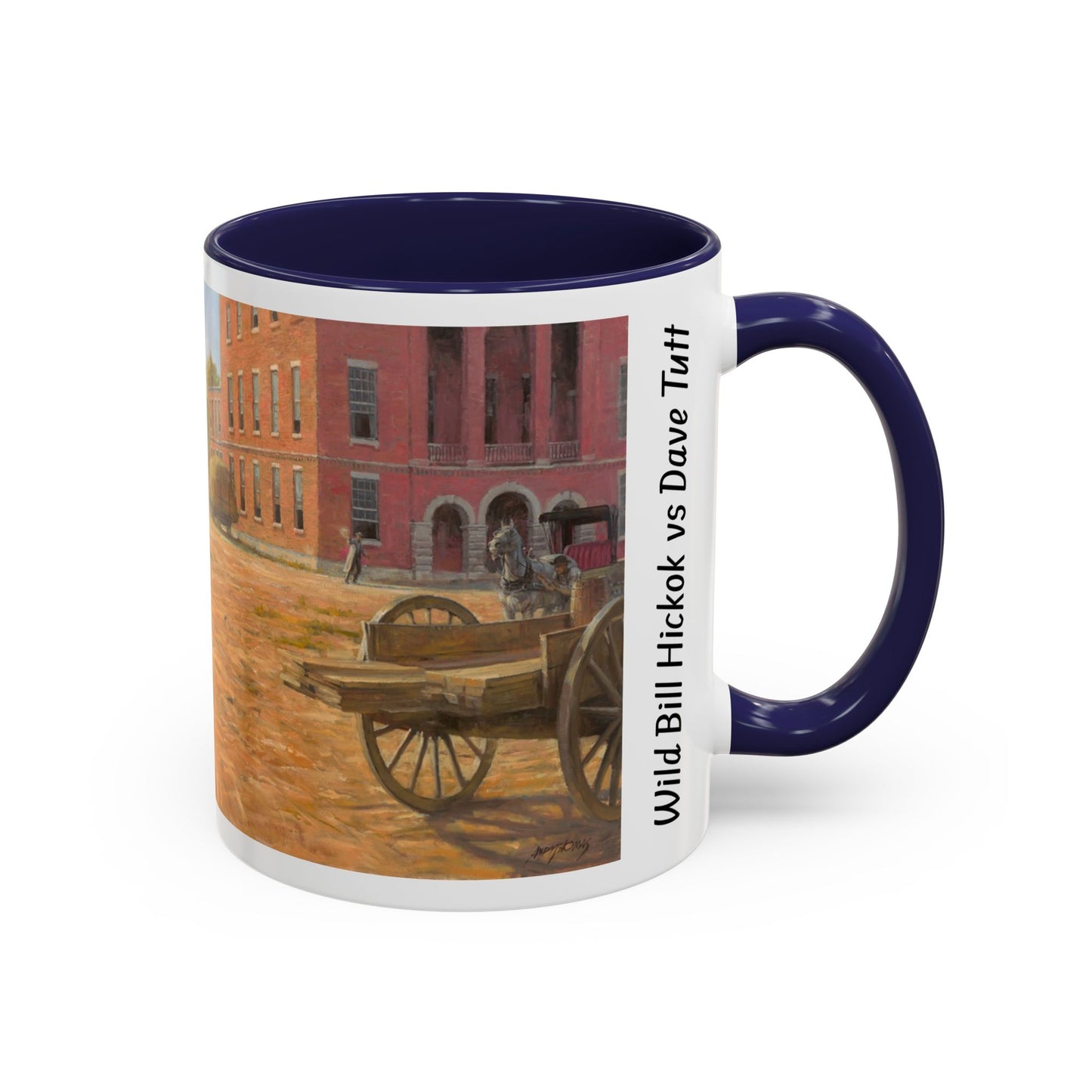 Wild Bill Hickok vs Dave Tutt | Rustic Western Accent Coffee Mug - Vintage Scene, Ideal Gift for Coffee Lovers
