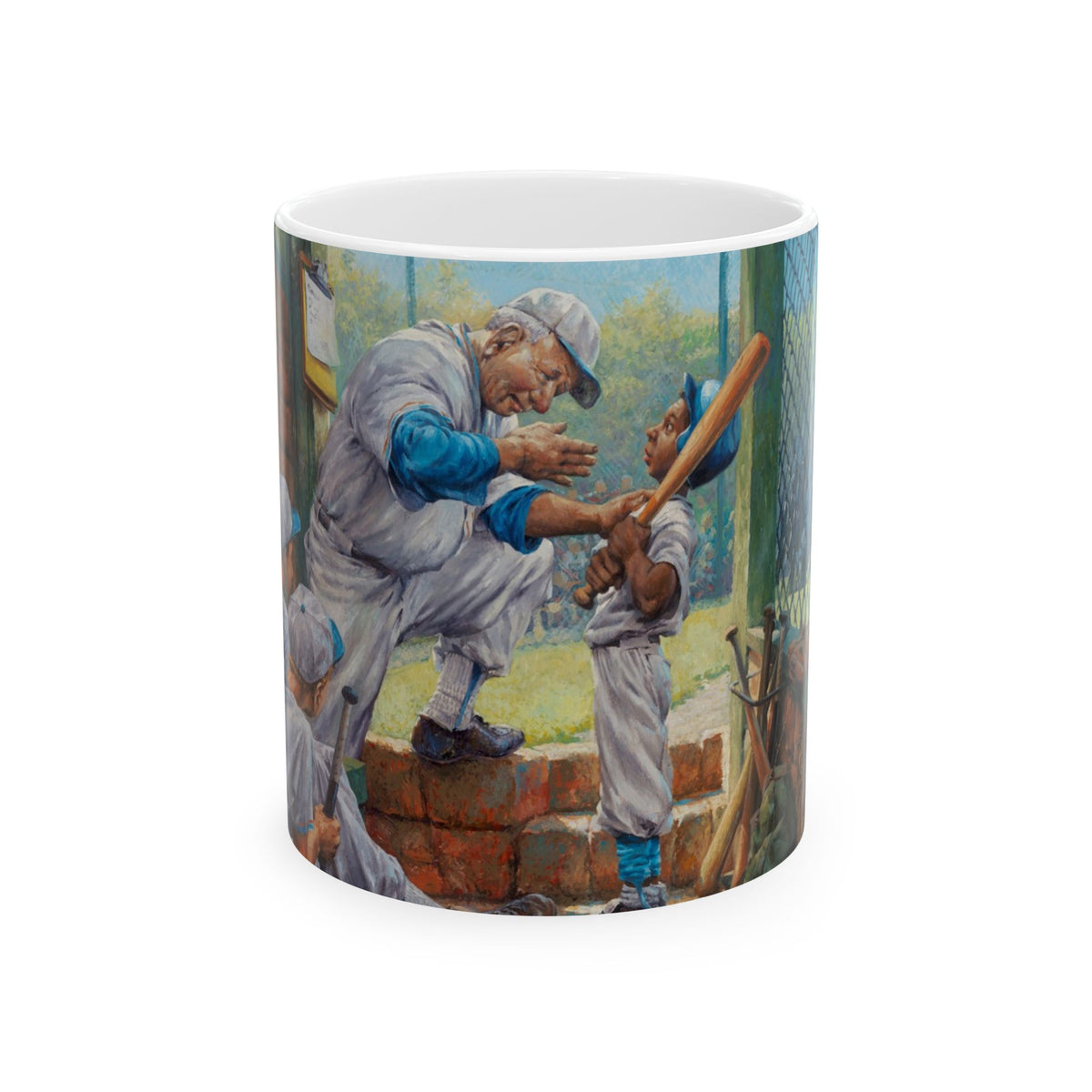 Watch the High Inside Pitch | Boys Baseball Team | Coaching | Ceramic Mug — Coffee Cup (11oz/15oz)