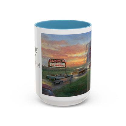Retro Drive-In Coffee Mug - 66 Theatre Nostalgia - Andy Thomas Designs