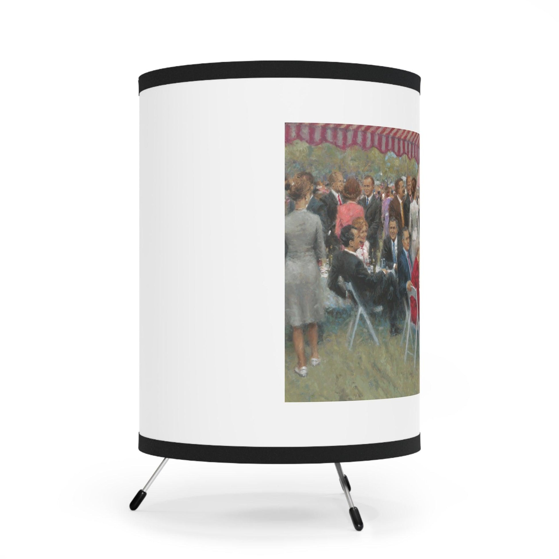 The Repub. Party - US Presidents Gathering at Whitehouse on Table Tripod Lamp with Artistic Shade - Andy Thomas Designs