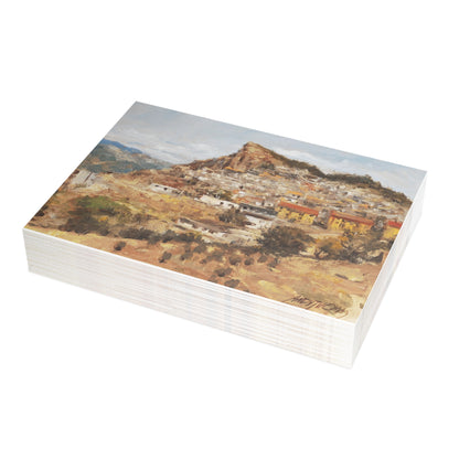 Note Cards: San Nicola del Alto | Elegant Italian Landscape - Envelopes Included