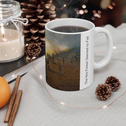 The Very Forest Seemed to Fall - Ceramic Mug with Stones River Civil War Design.
