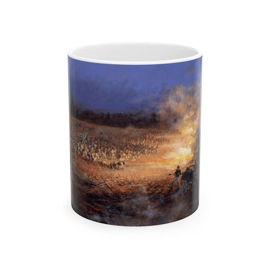 Confederate Sunset - Ceramic Mug with Pea Ridge Civil War Design.