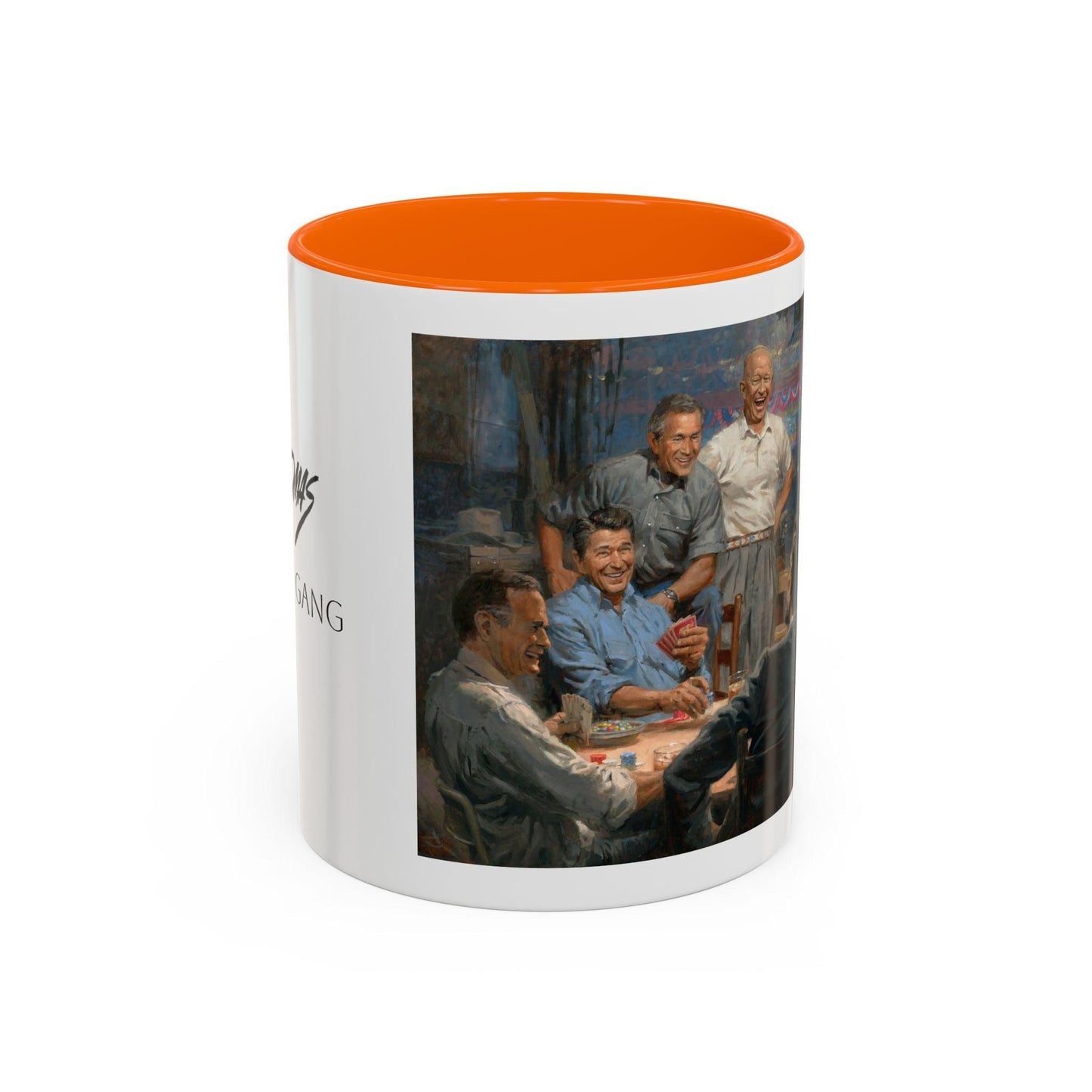 Grand Ol' Gang - Elegant Accent Coffee Mug 11oz & 15oz - US Presidents Playing Poker - Andy Thomas Designs