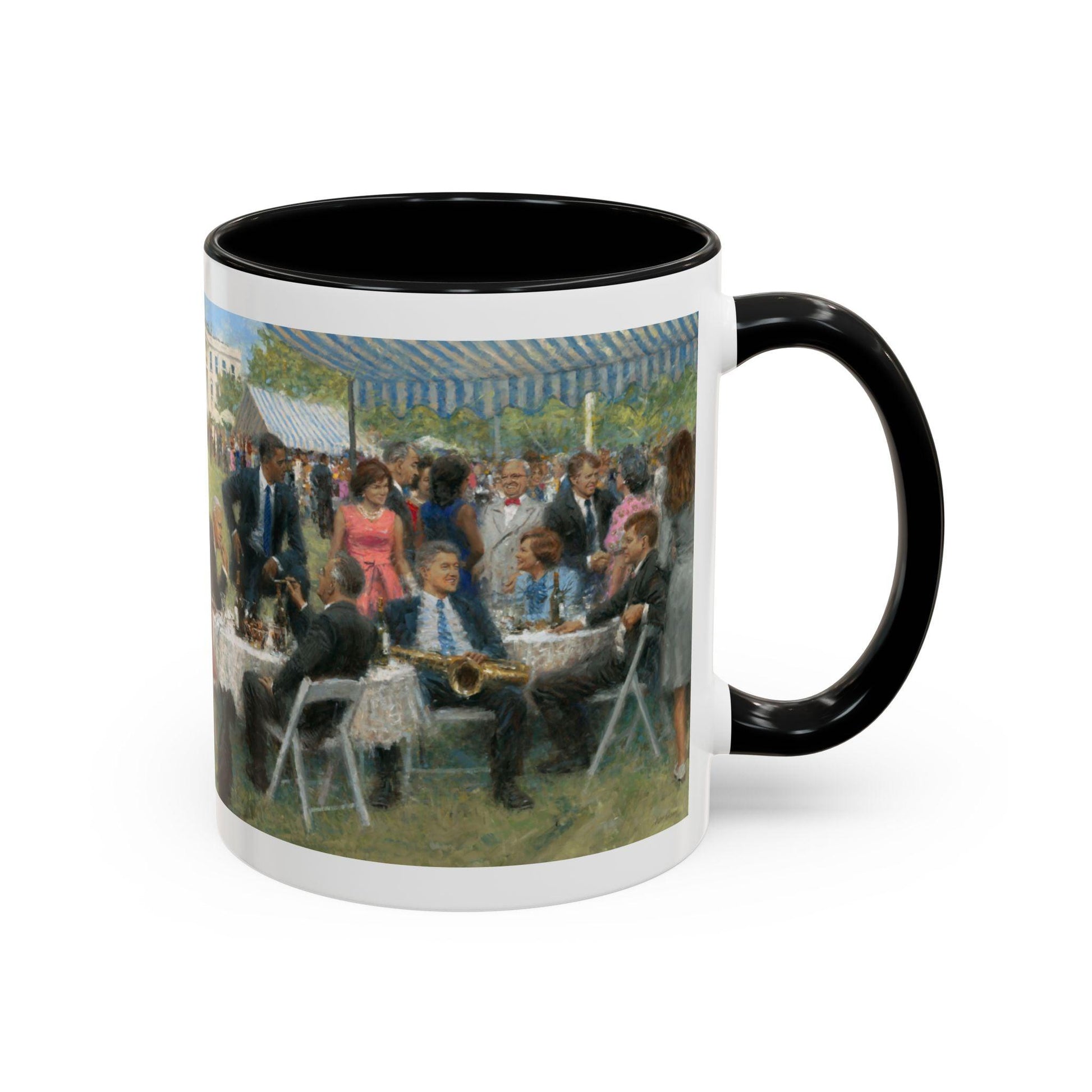 The Dem. Party - Elegant Event Themed Coffee Mug - 11oz & 15oz - Whitehouse Gathering with Biden - Andy Thomas Designs