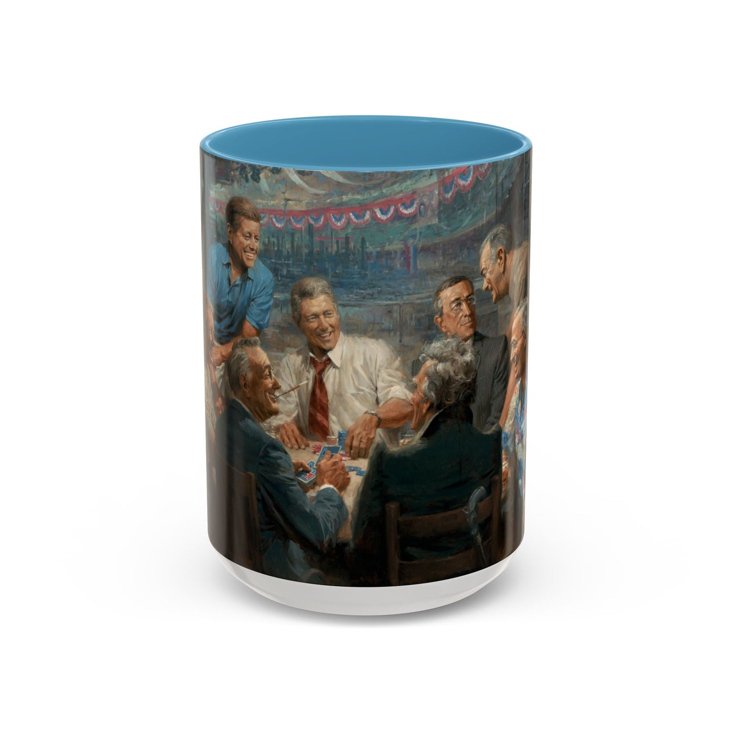 Callin the Blue Coffee Mug - Elegant Accent Coffee Mug 11oz & 15oz with Presidential Gathering Design