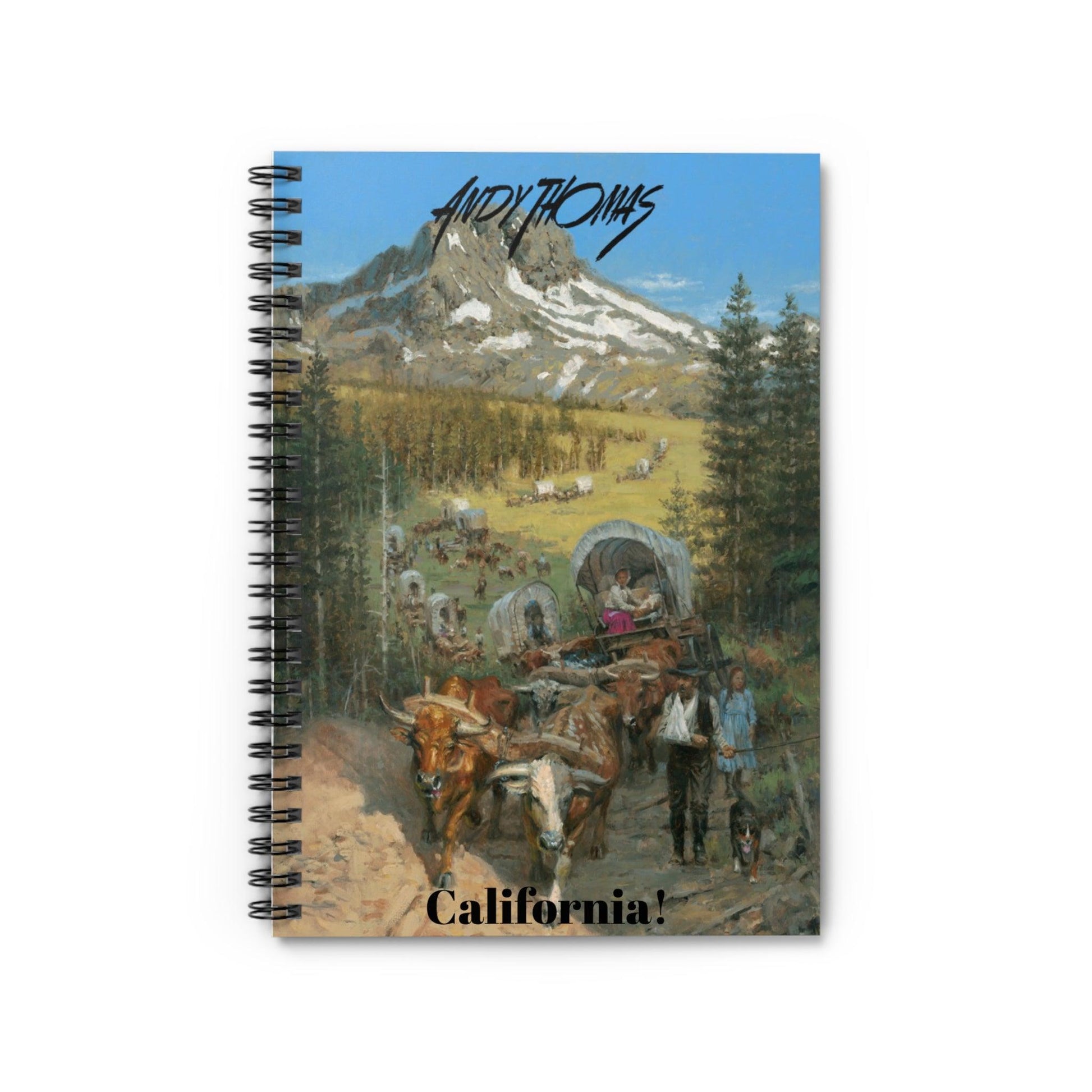 California! - Spiral Notebook - Ruled Line - Andy Thomas Designs