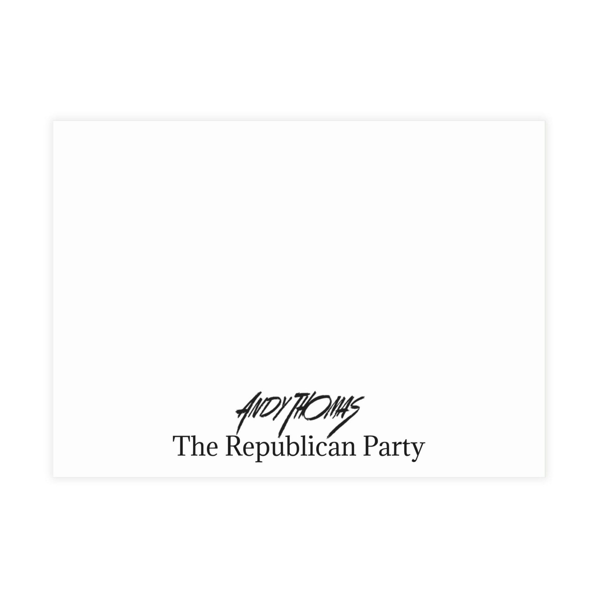 Postcards: The Rep. Party - US Republican President Postcard Bundle - Envelopes Included - Andy Thomas Designs